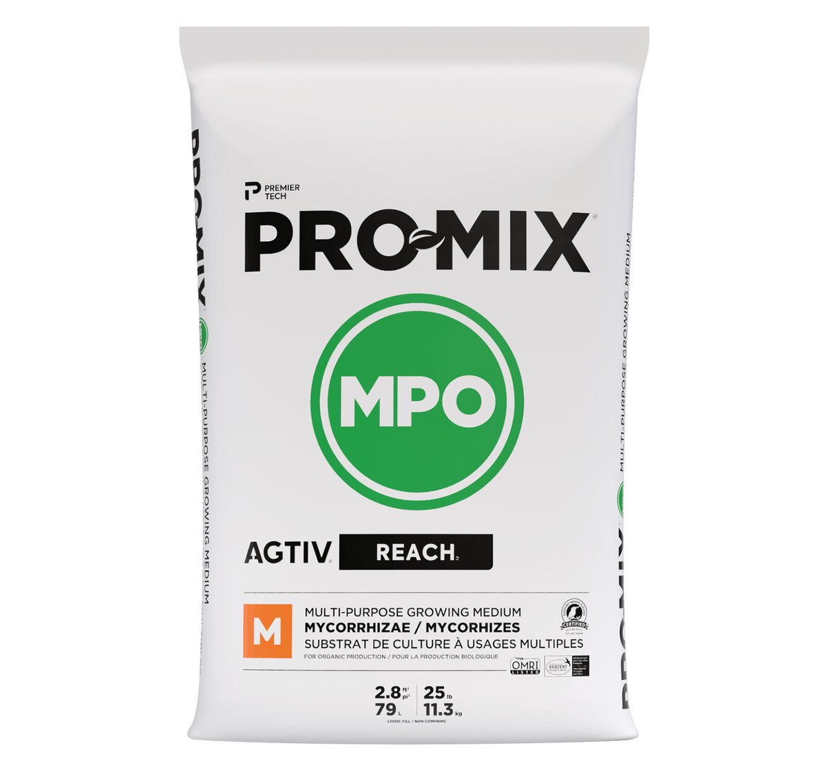 Premier Pro-Mix MPO ORGANIK AGTIV REACH (MYCO) OMRI 2.8cf — Single Unit