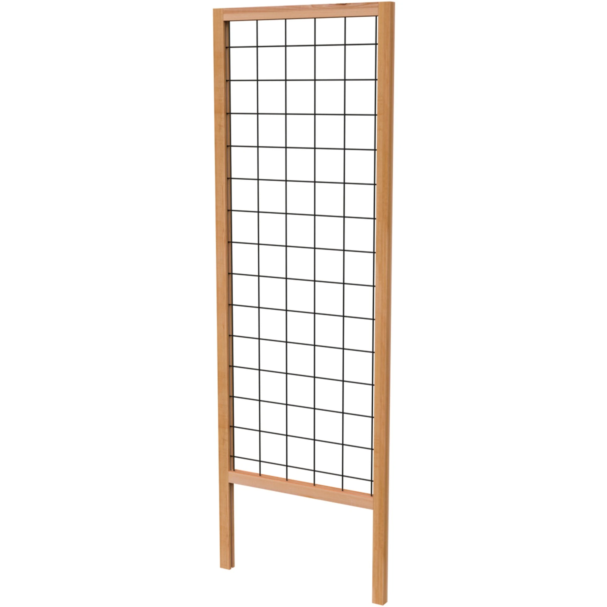 PANACEA PRODUCTS Panacea 72" Wood-Framed Wire Grid Trellis Natural Cedar Finish — Single Unit