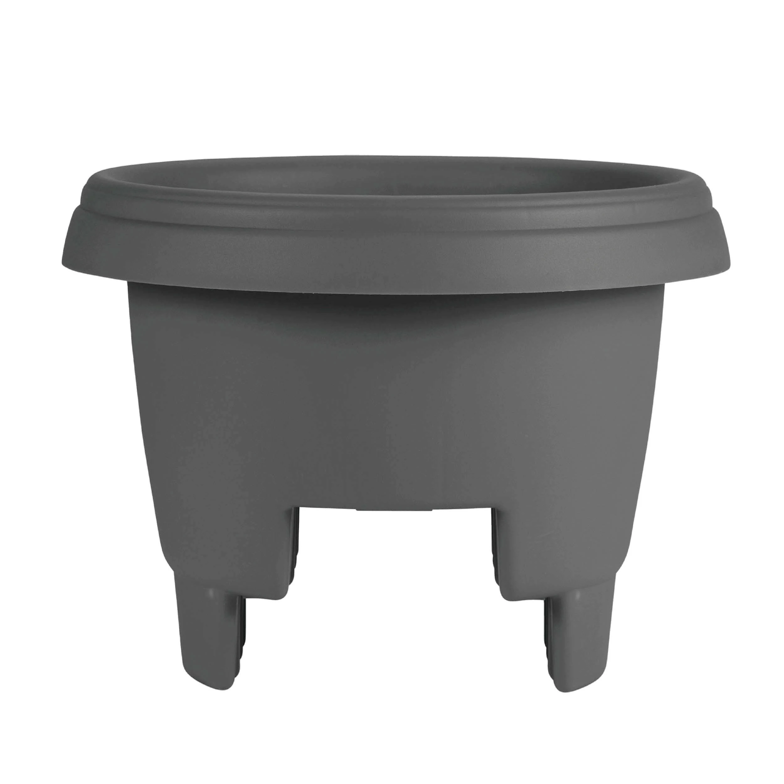 BLOEM, LLC Bloem 12" Deck Rail Planter Charcoal — Single Unit