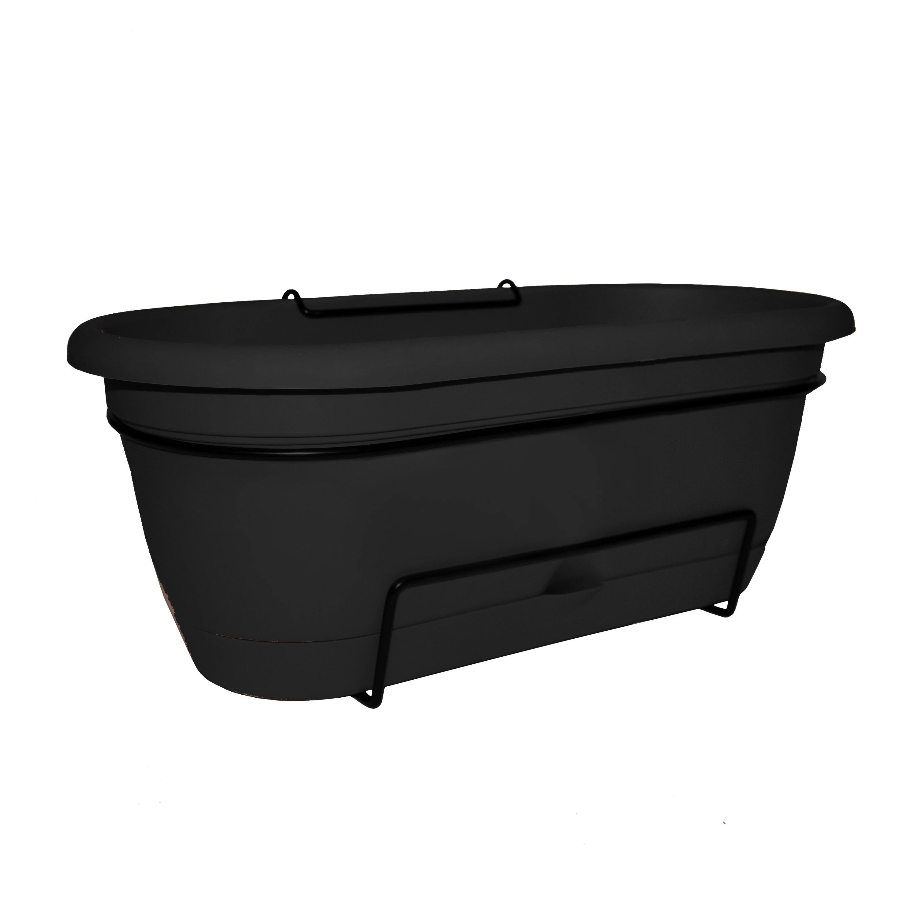 BLOEM, LLC Bloem 18" Lucca Balcony Box Black — Single Unit