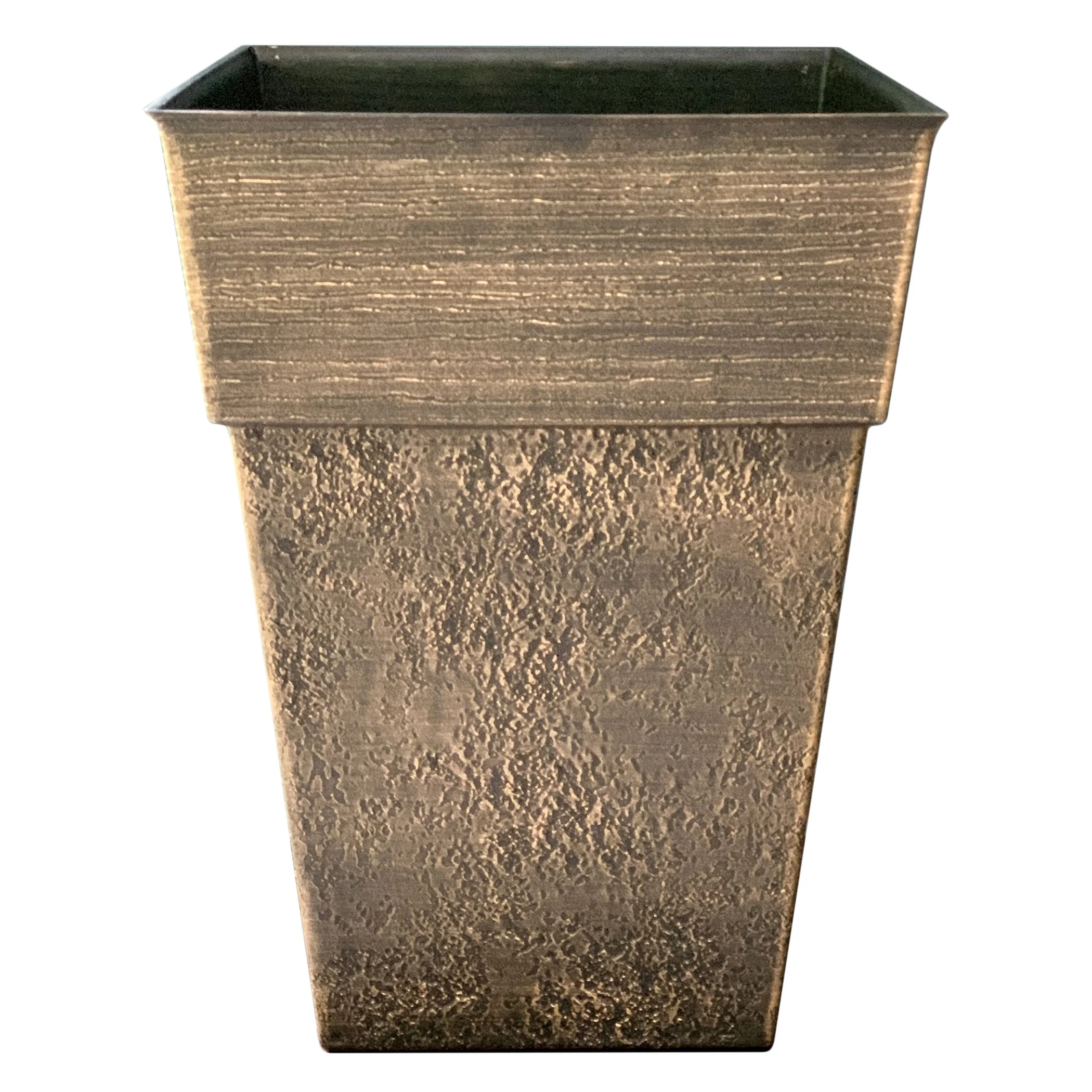 THE HC COMPANIES INC (MYERS) HC 13" Avino Square Planter Celtic Bronze Listo — Single Unit