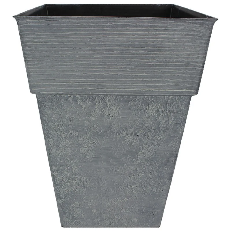 THE HC COMPANIES INC (MYERS) HC 13" Avino Square Planter Oxidized Black Listo — Single Unit
