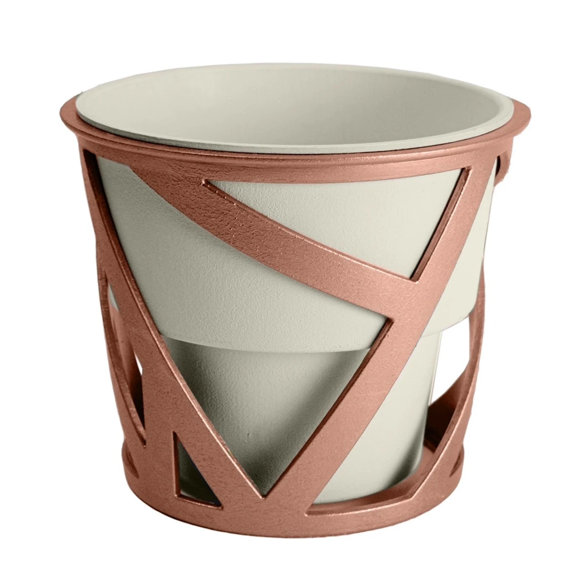 THE HC COMPANIES INC (MYERS) HC 6" Curio Planter Cottage Stone w/ Copper Stand — Single Unit