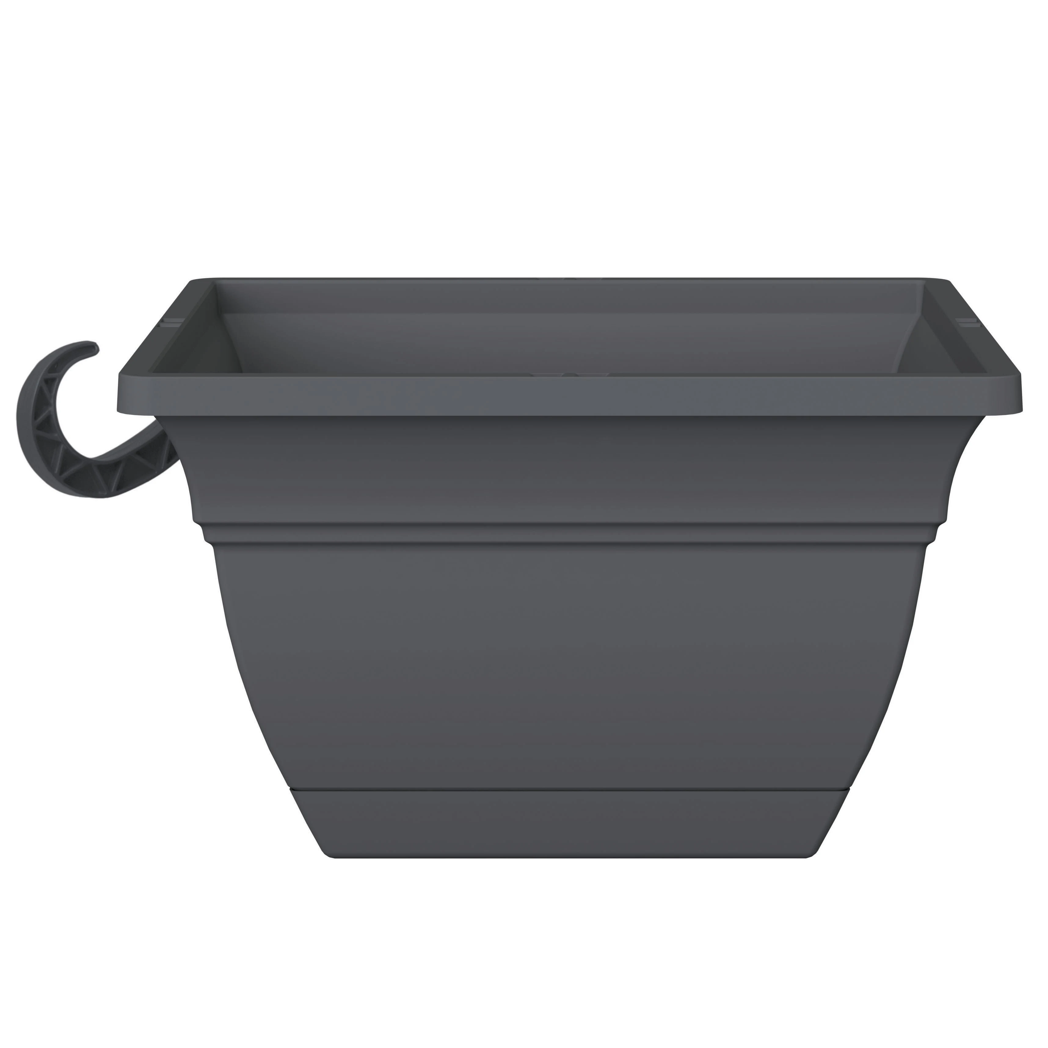 THE HC COMPANIES INC (MYERS) HC 12" Eclipse Square Hanging Basket Warm Gray — Single Unit