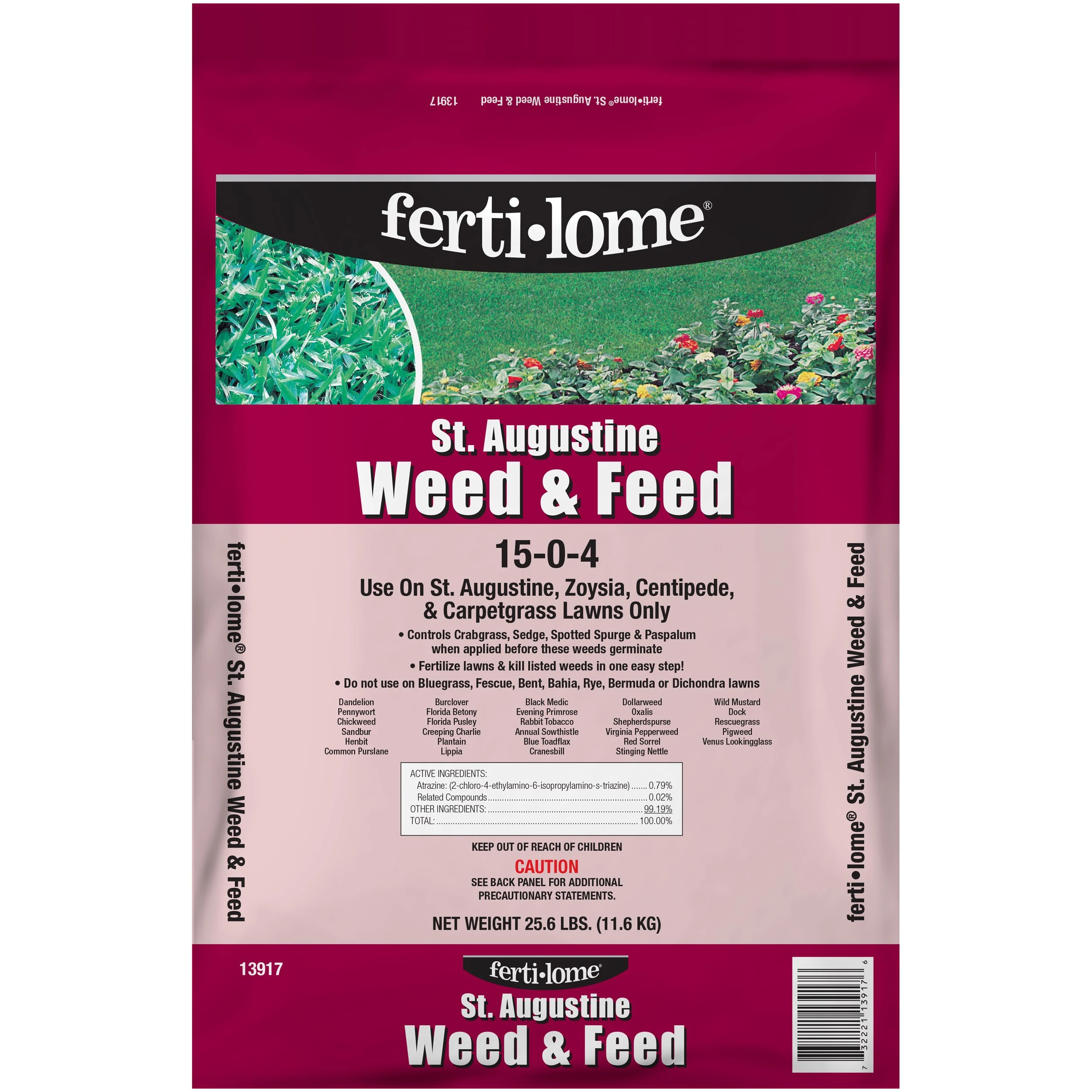 VOLUNTARY PURCHASING GROUP Fertilome 25.6# St. Augustine Weed & Feed 15-0-4 — Single Unit