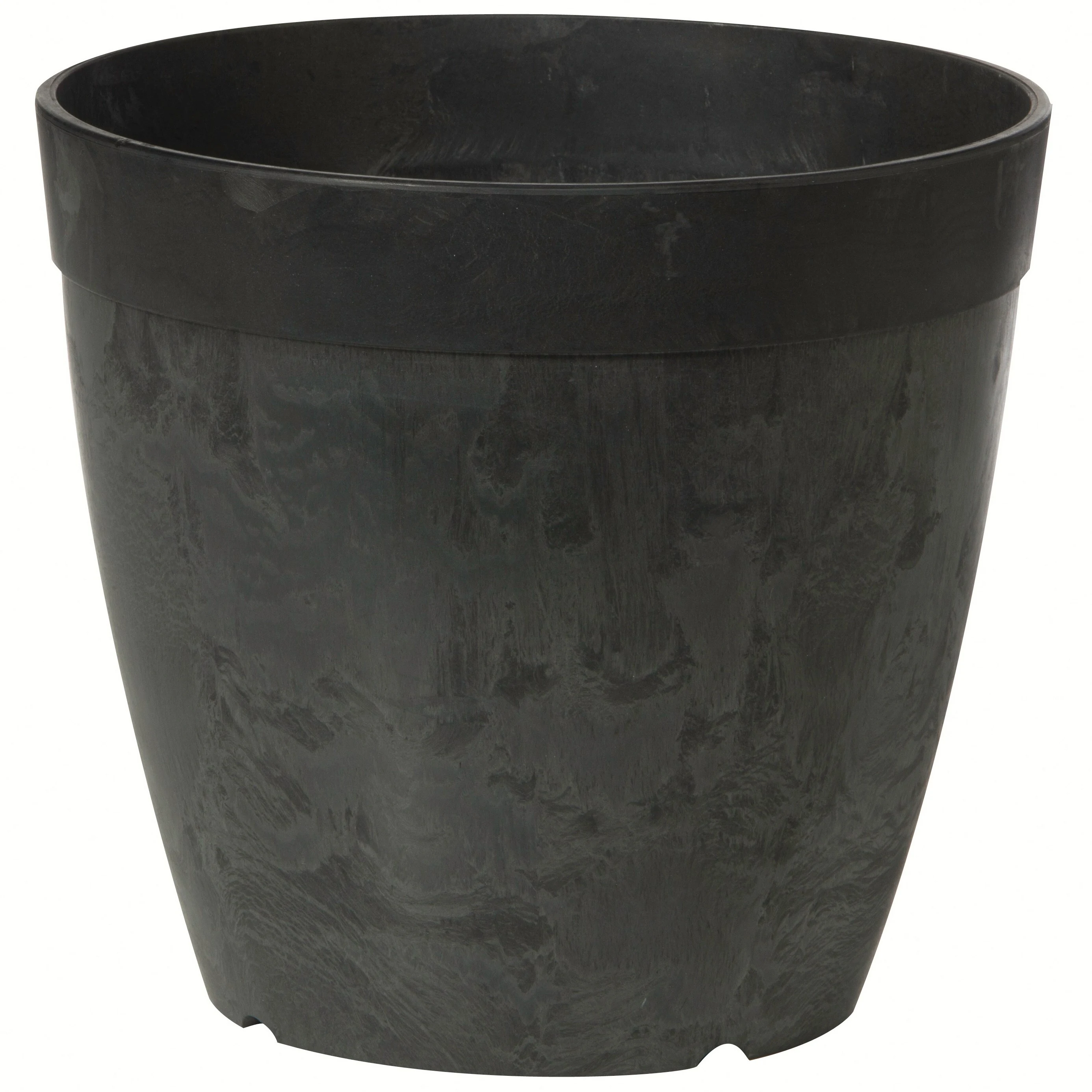 NOVELTY MANUFACTURING COM ArtStone 12" Round Dolce Planter Black — Single Unit