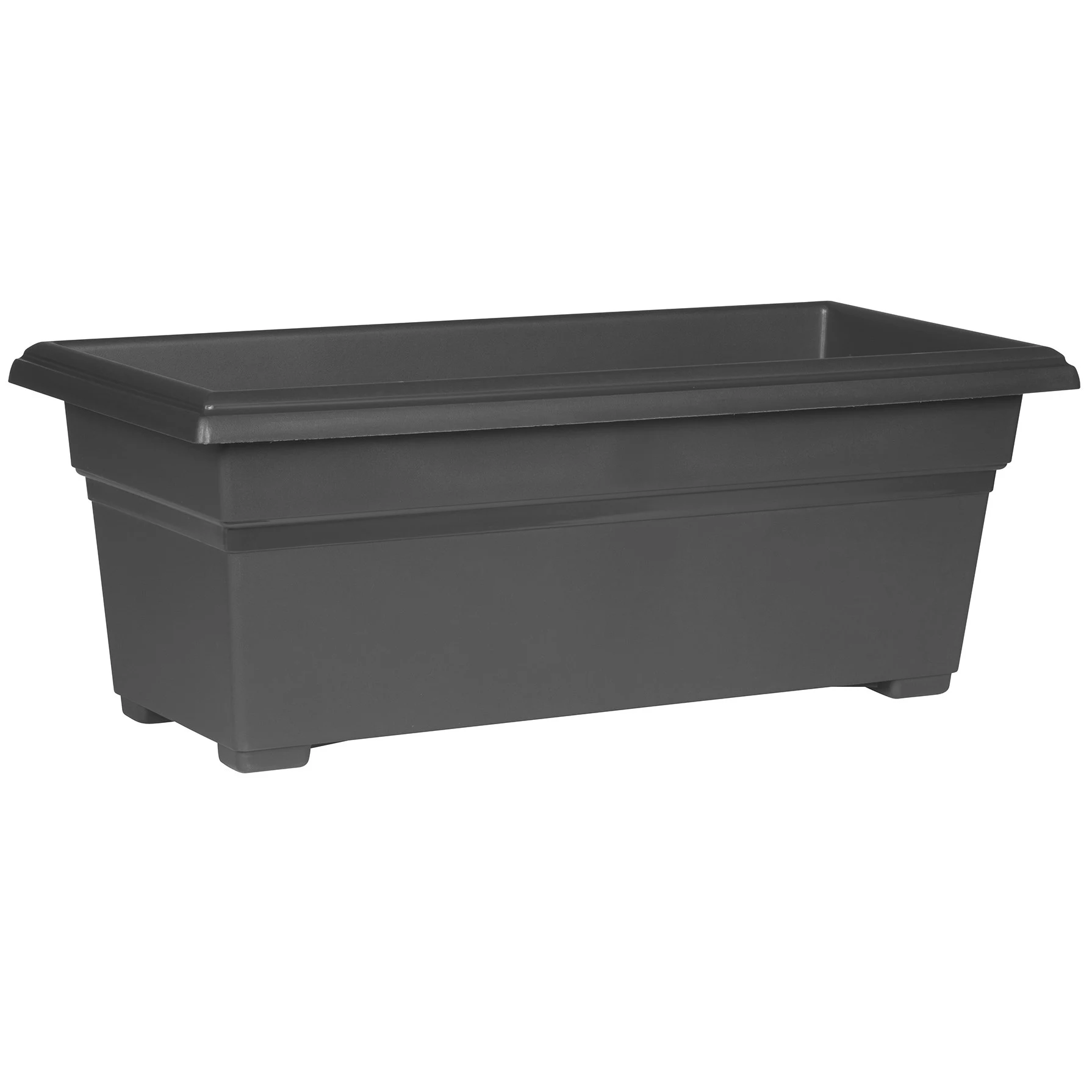 NOVELTY MANUFACTURING COM Countryside 27" PatioTub Black Rectangular Planter — Single Unit