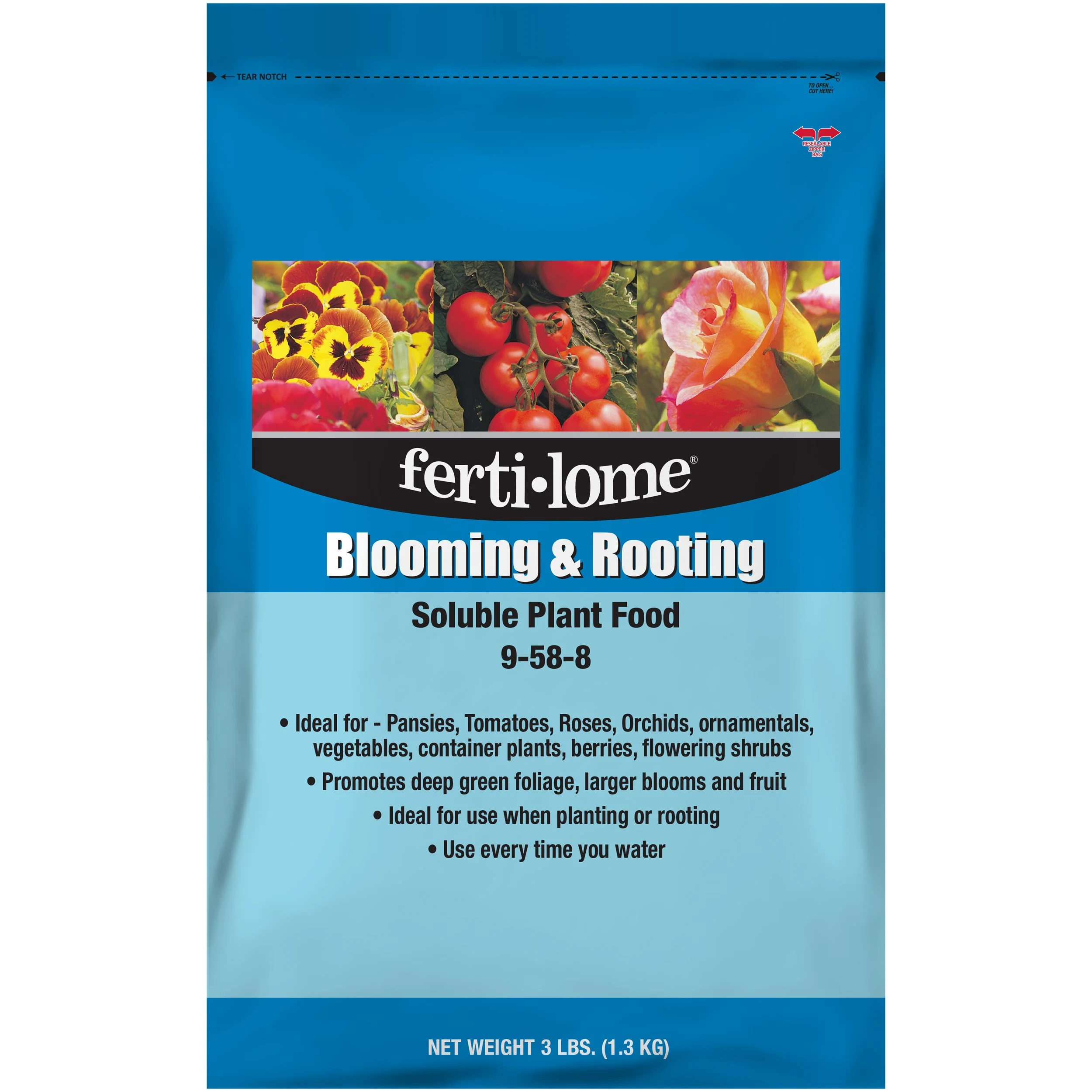 VOLUNTARY PURCHASING GROUP Fertilome 3# Bloom Root Soluble Plant Food 9-58-8 — Single Unit