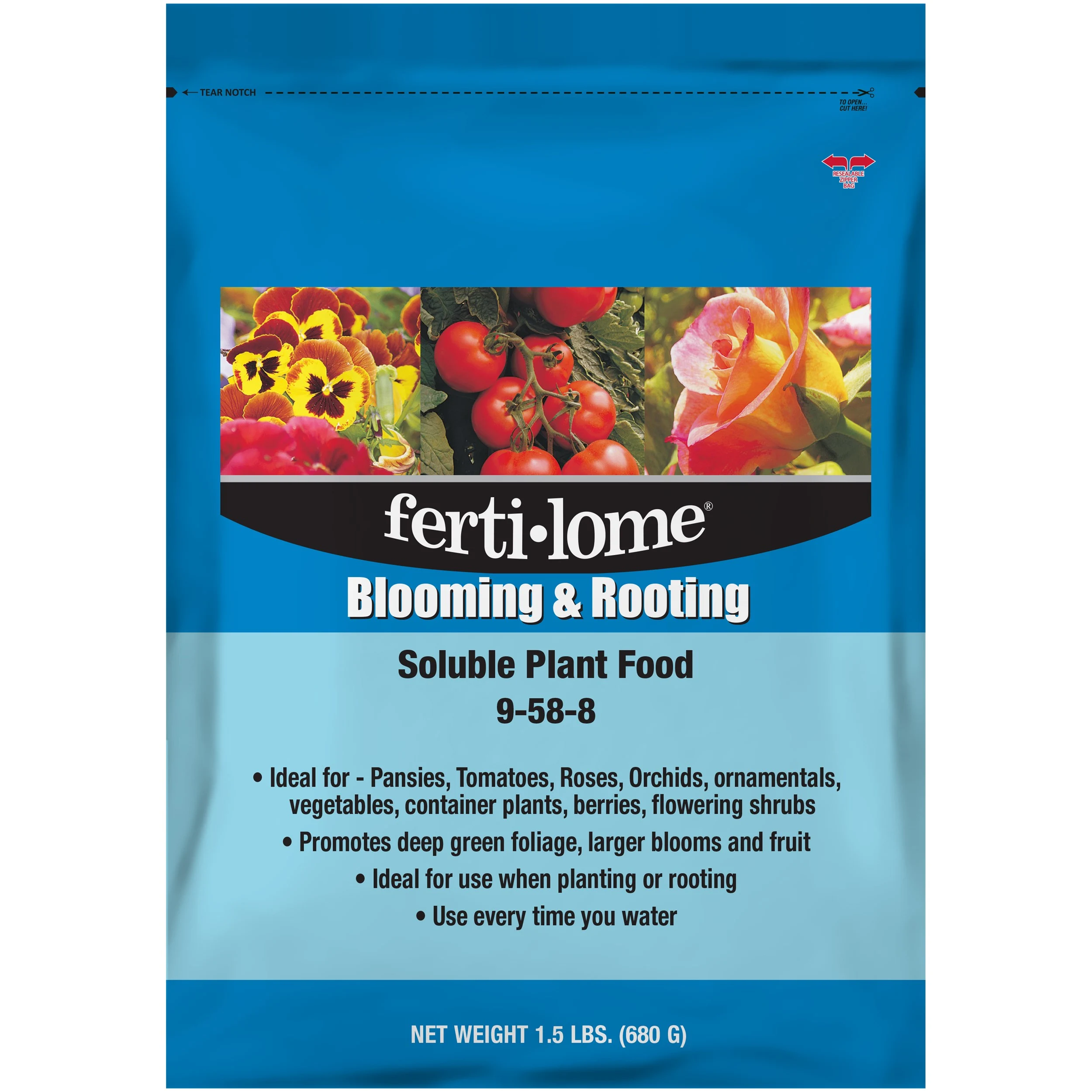 VOLUNTARY PURCHASING GROUP Fertilome 1.5# Bloom & Root Sol Plant Food 9-58-8 — Single Unit