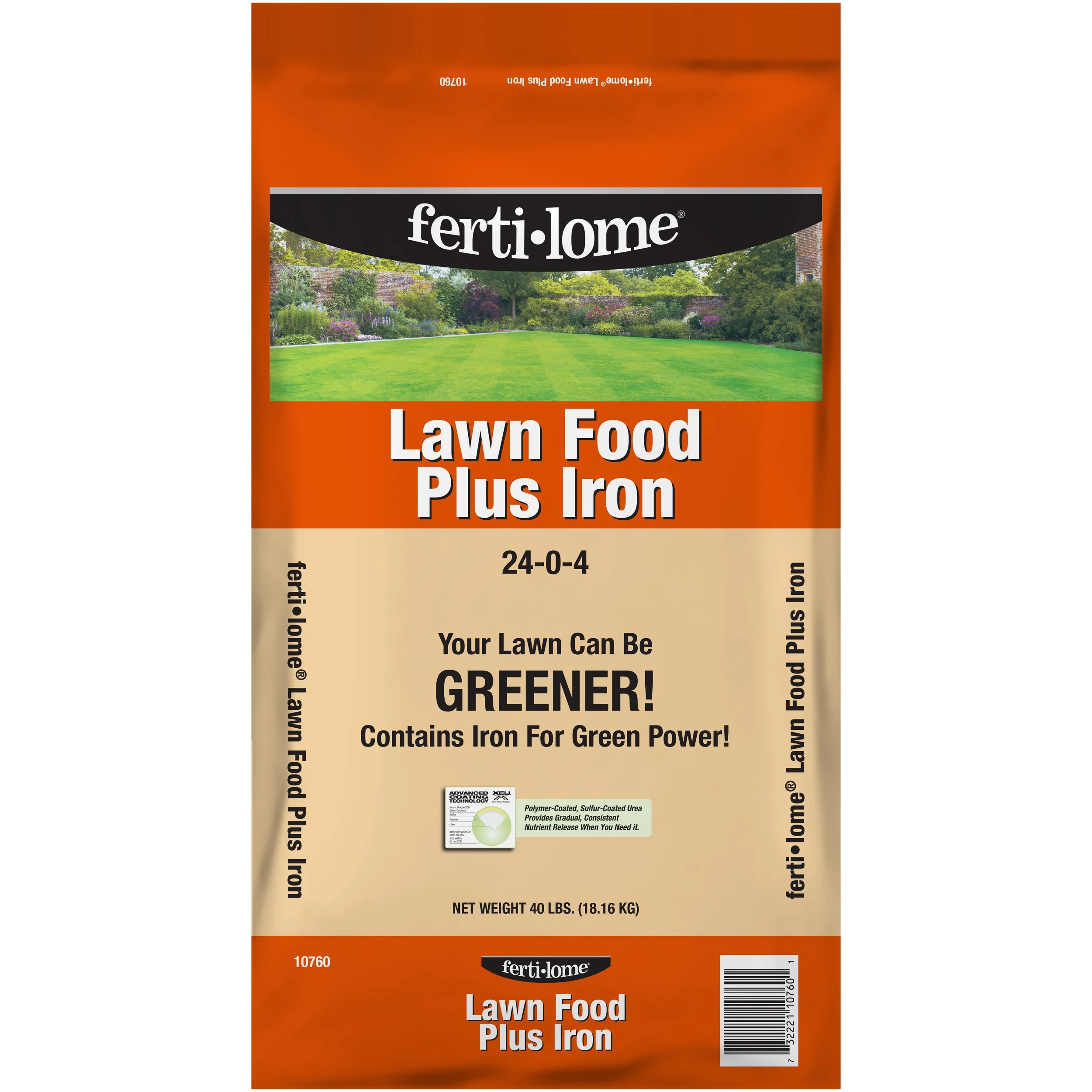 VOLUNTARY PURCHASING GROUP Fertilome 40# Lawn Food Plus Iron 24-0-4 — Single Unit