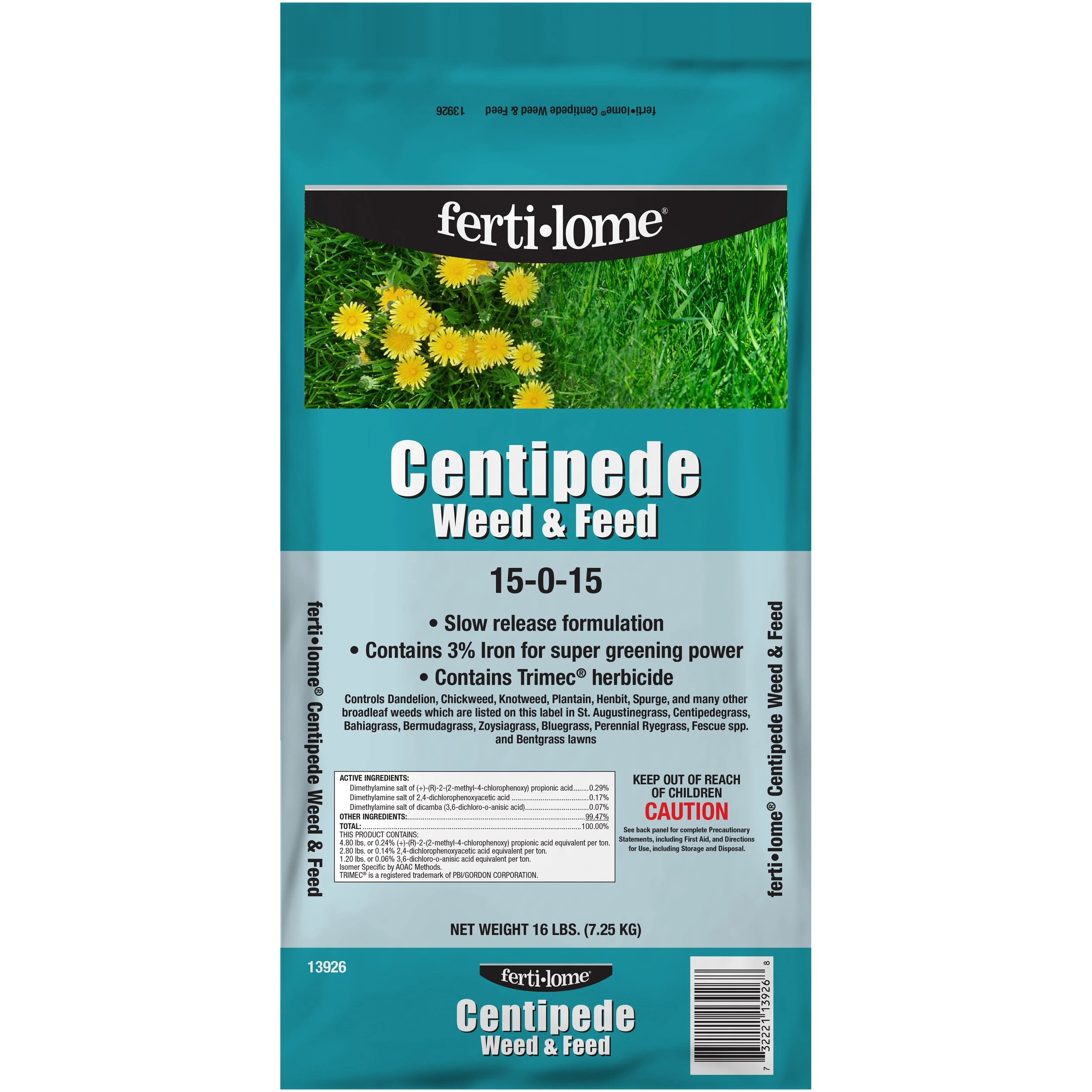 VOLUNTARY PURCHASING GROUP Fertilome 16# Centipede Weed And Feed 15-0-15 — Single Unit