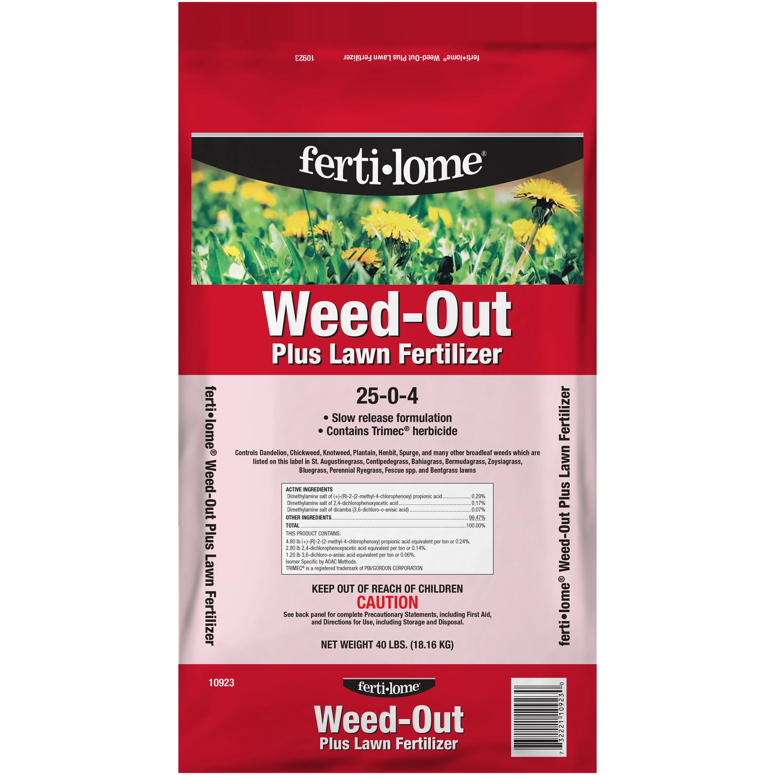 VOLUNTARY PURCHASING GROUP Fertilome 40# Weed Out + Lawn Fertilizer 25-0-4 — Single Unit
