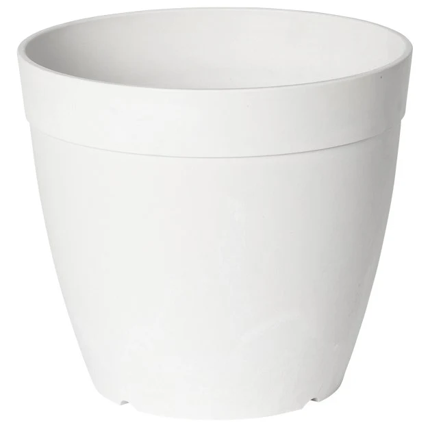 NOVELTY MANUFACTURING COM ArtStone 8" Round Dolce Planter White — Single Unit