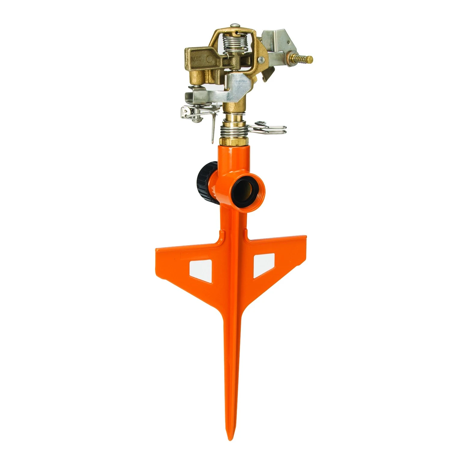 Dramm Colorstorm Impulse Stake Sprinkler Orange — Single Unit