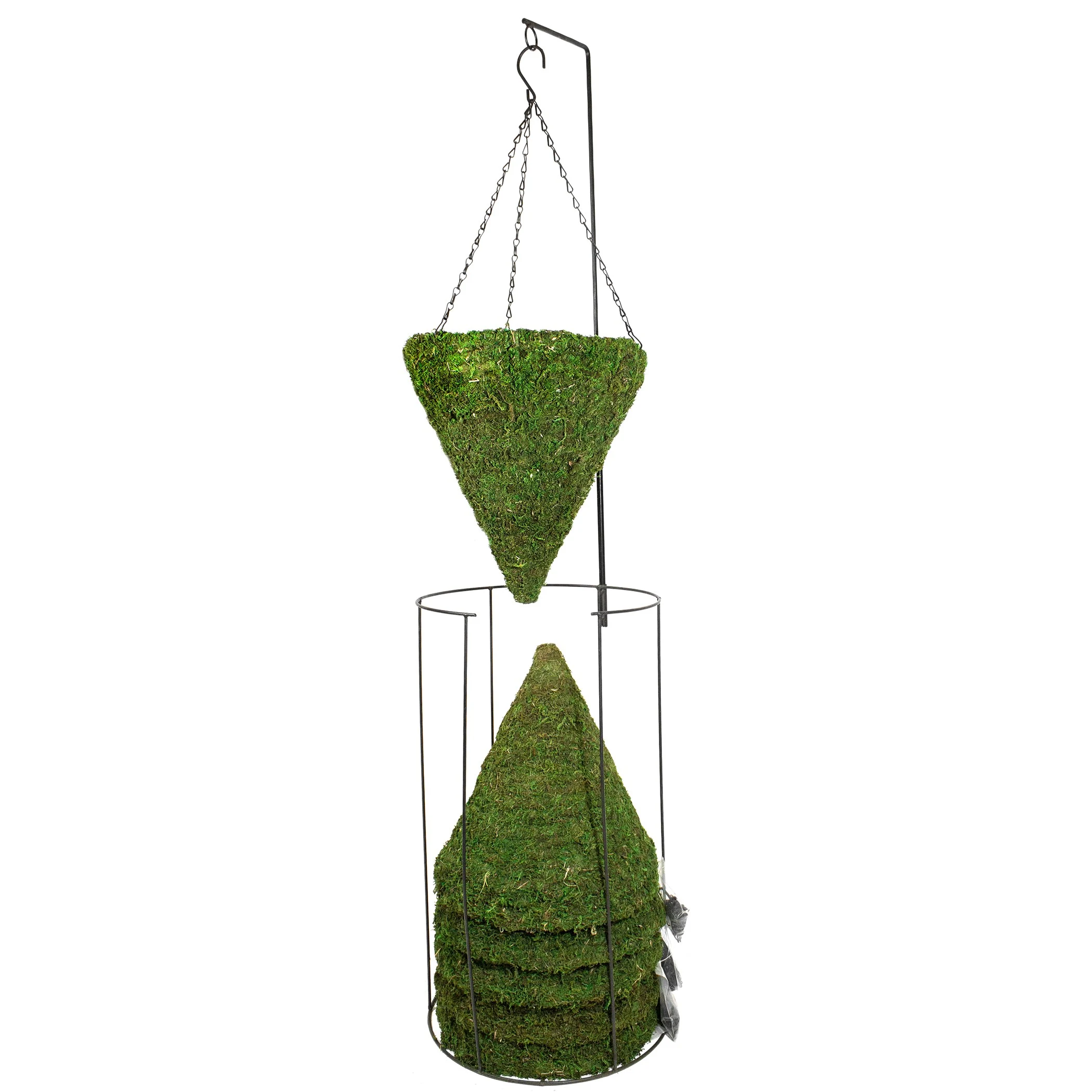 SUPER MOSS SuperMoss Large Woven Cone Moss Basket Display — Single Unit