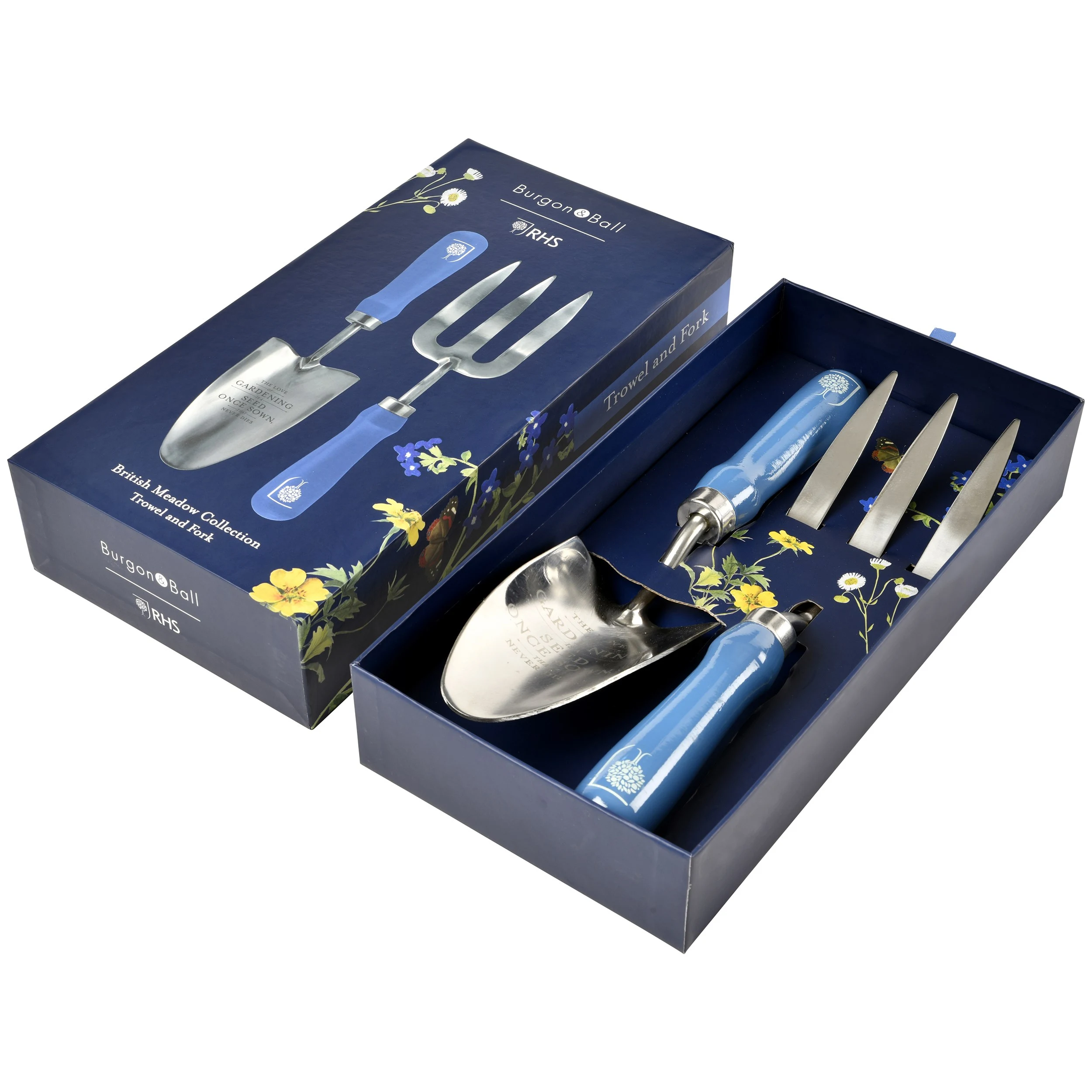 CORONA CLIPPER COMPANY Burgon & Ball RHS British Meadow FSC Wood Trowel & Fork Set — Single Unit