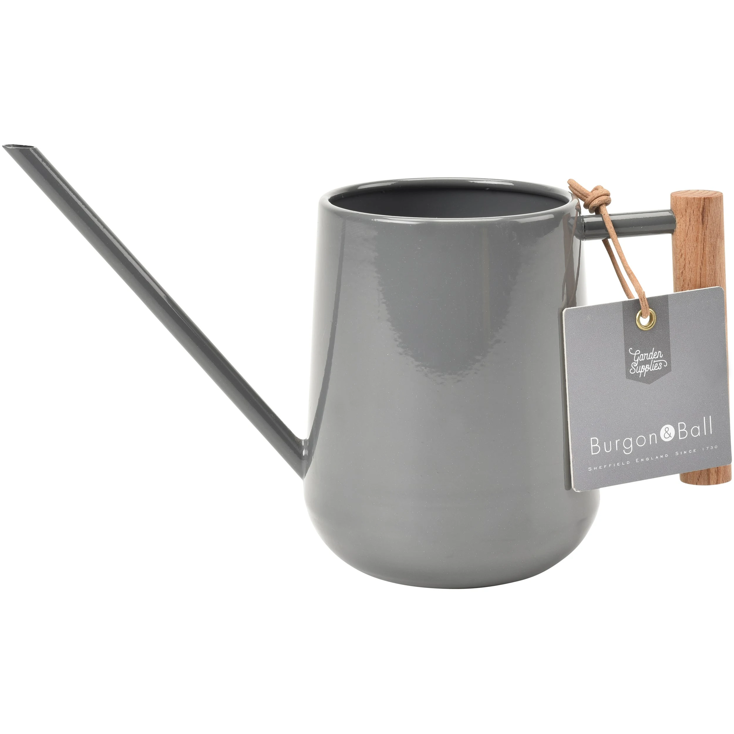 CORONA CLIPPER COMPANY Burgon & Ball FSC Wood Indoor Watering Can Charcoal — Single Unit