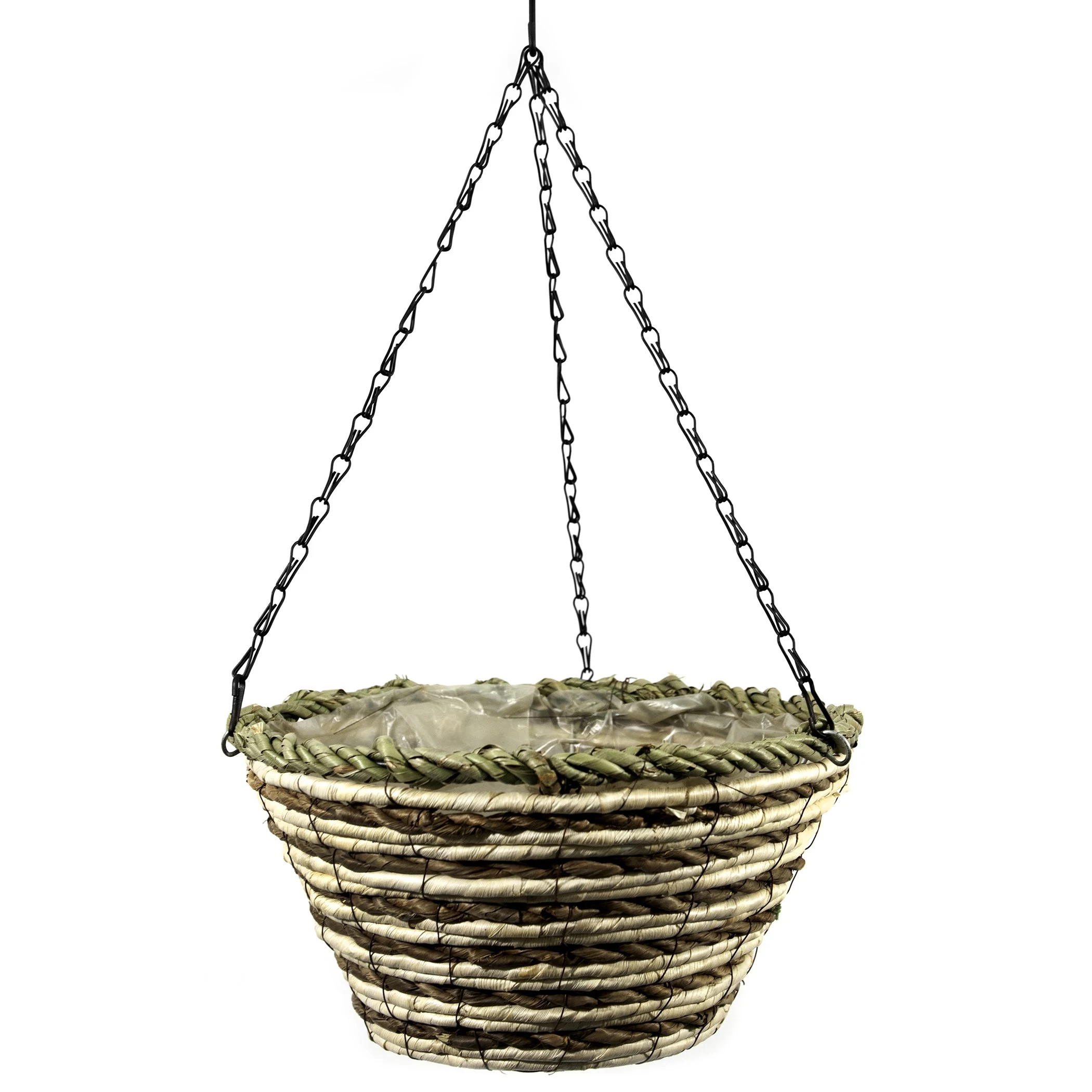 SUPER MOSS SuperMoss 14" Creative Woven Hanging Basket Natural Taos — Single Unit