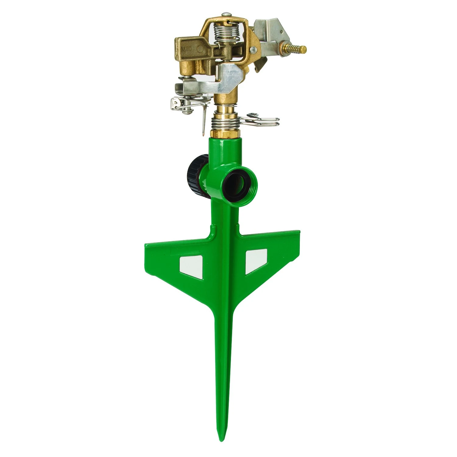 Dramm Colorstorm Impulse Stake Sprinkler Green — Single Unit
