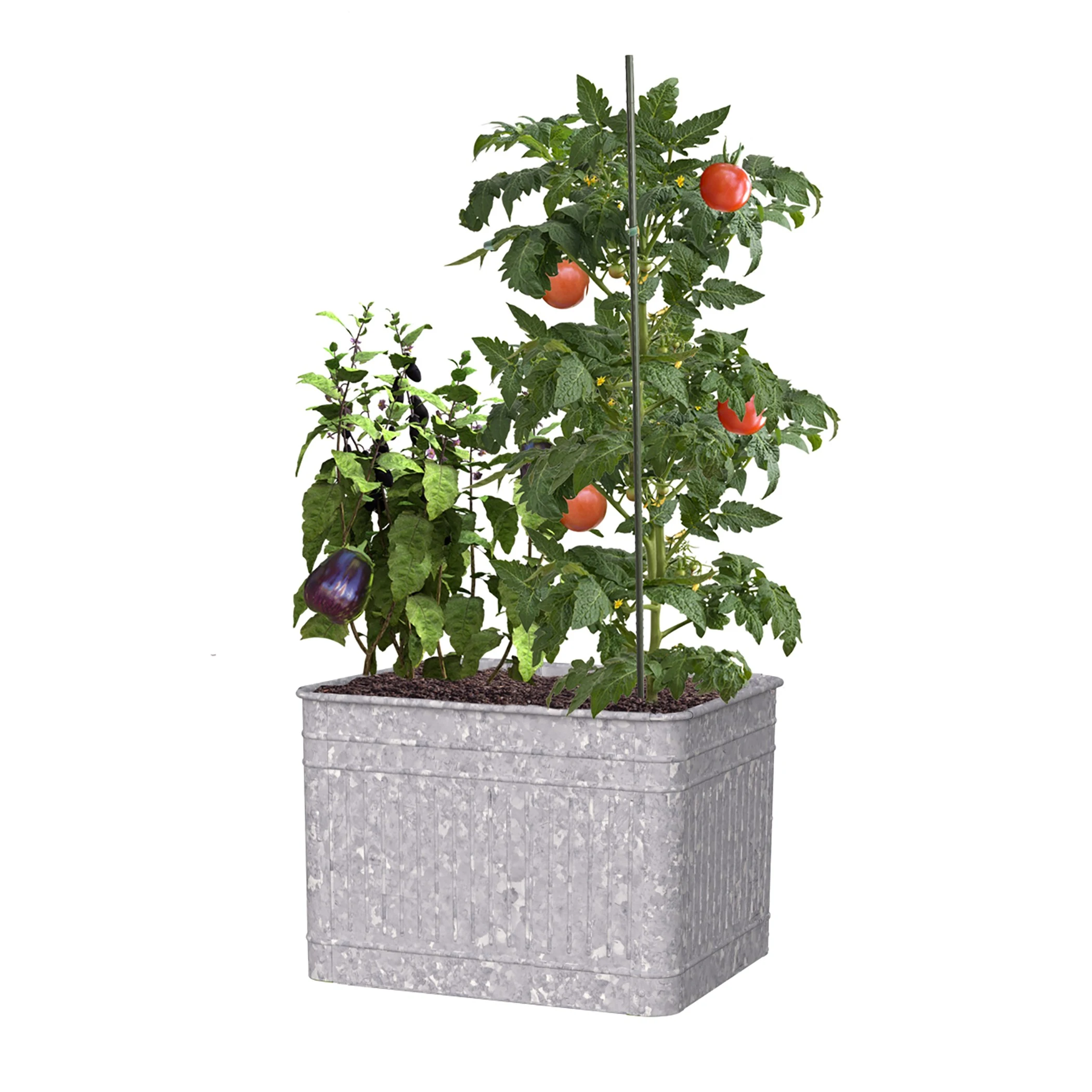 PANACEA PRODUCTS Panacea 22x22x18"H Raised Galvanized Planter — Single Unit