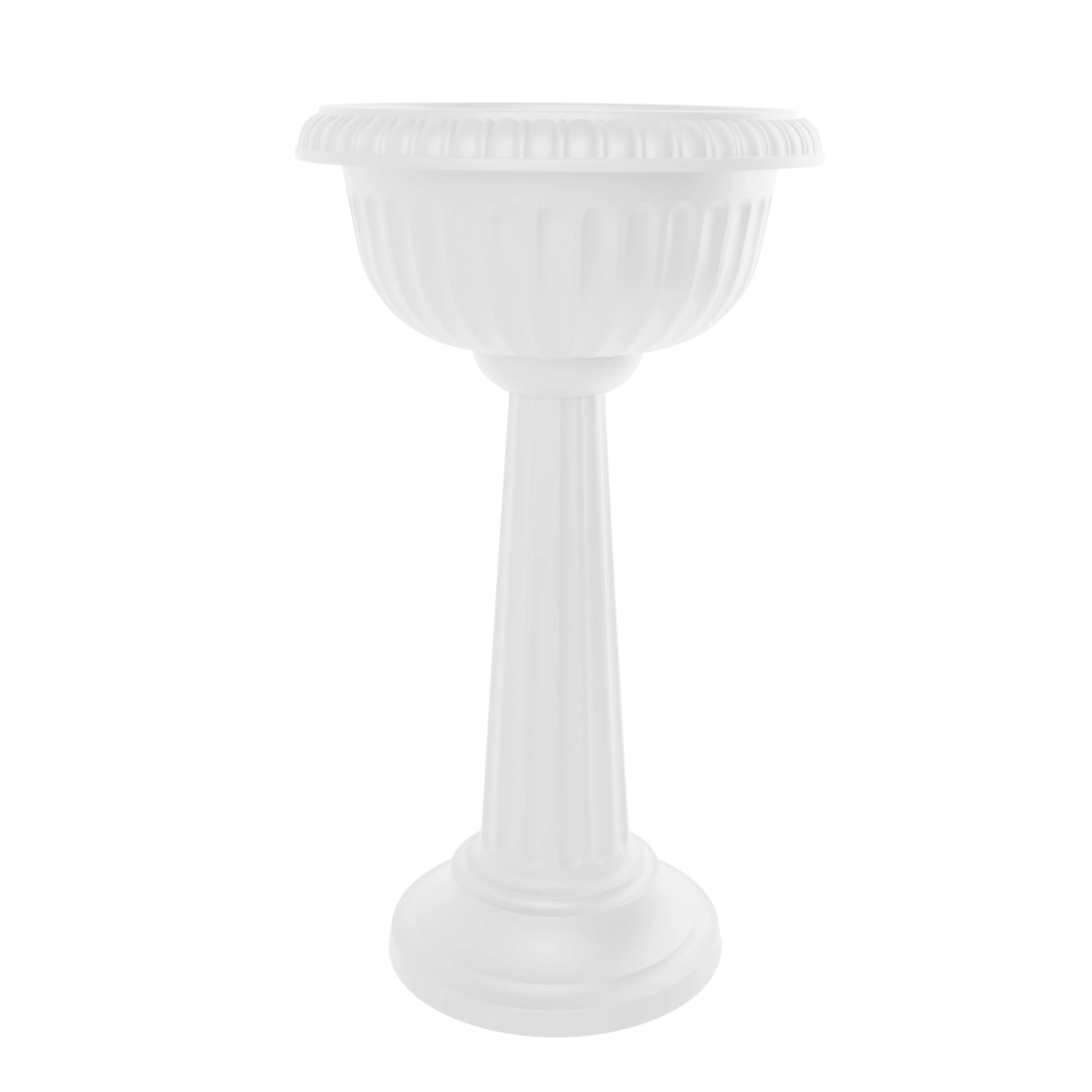 BLOEM, LLC Bloem 18" Grecian Pedestal Urn Casper White — Single Unit