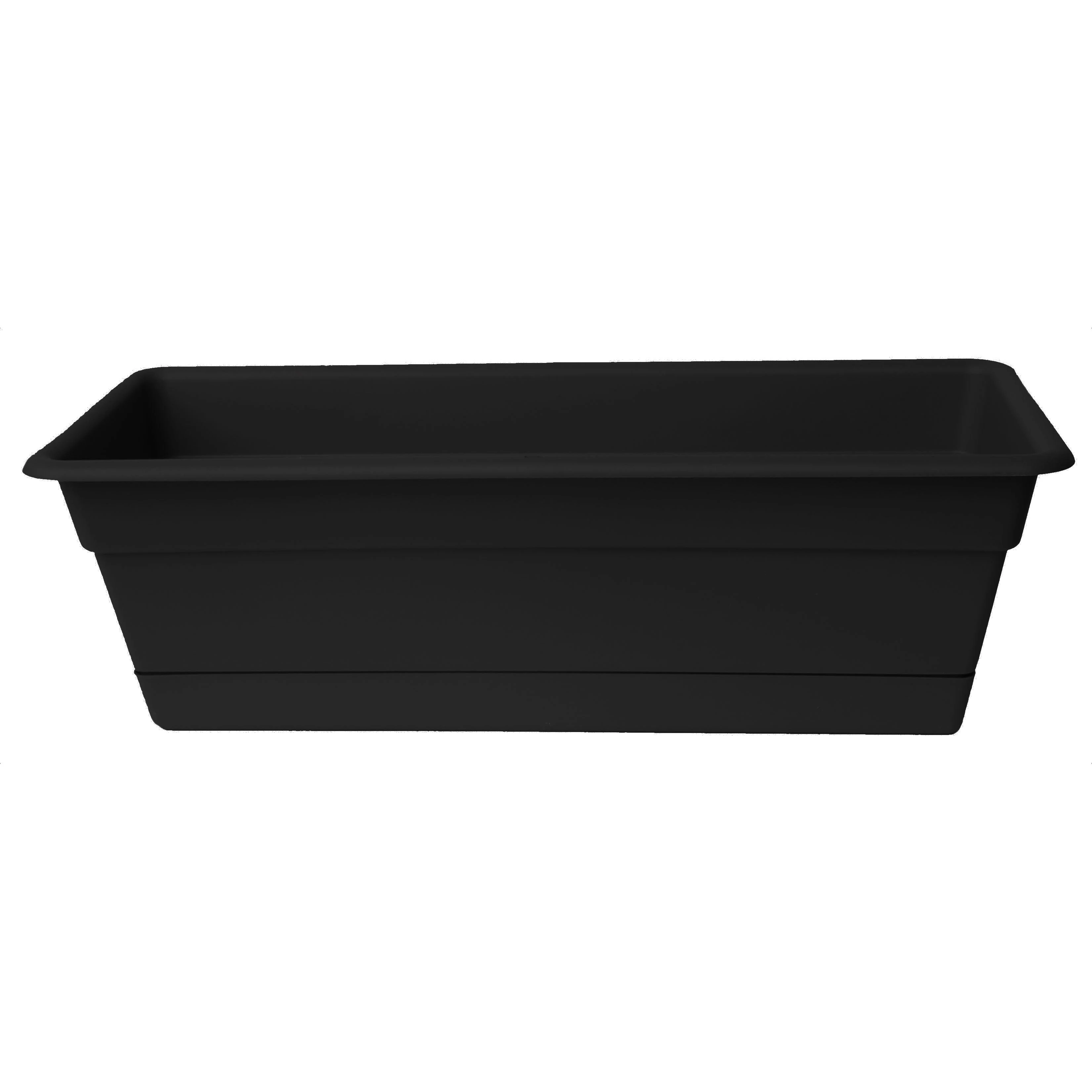 BLOEM, LLC Bloem 18" Dura Cotta Window Box Black — Single Unit