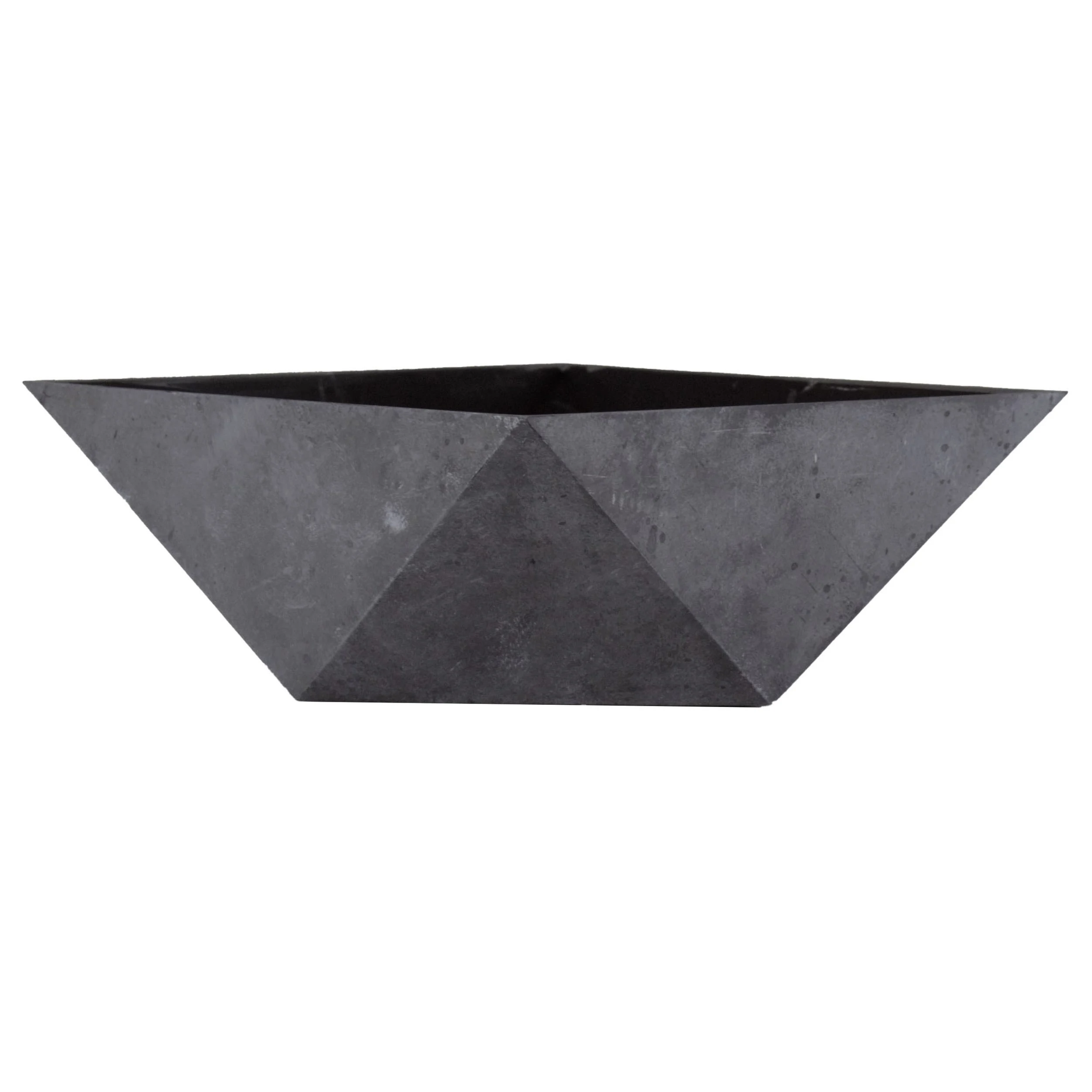 THE HC COMPANIES INC (MYERS) HC 8" Deco Faceted Bowl Faux Concrete — Single Unit