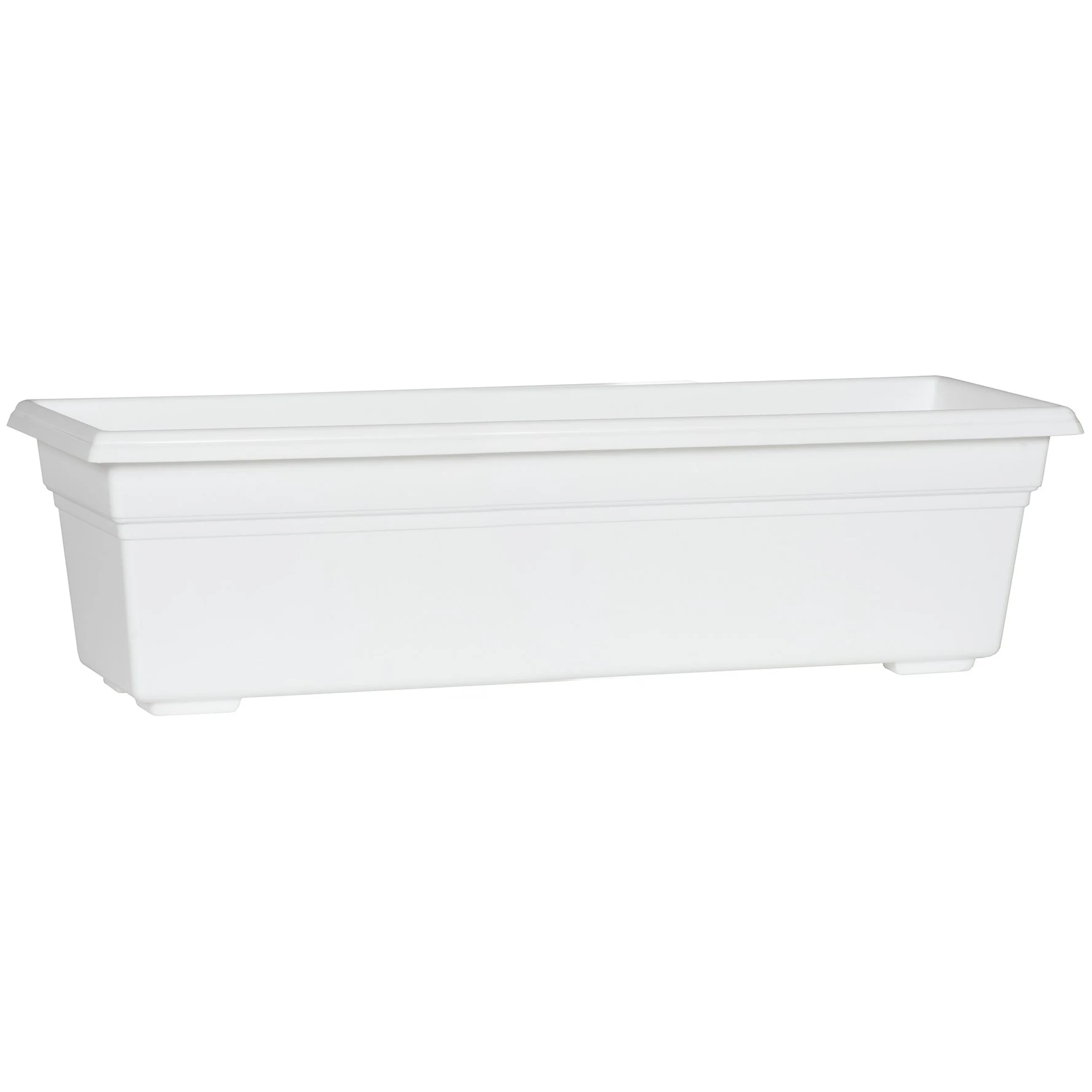NOVELTY MANUFACTURING COM Countryside 24" Flowerbox White — Single Unit