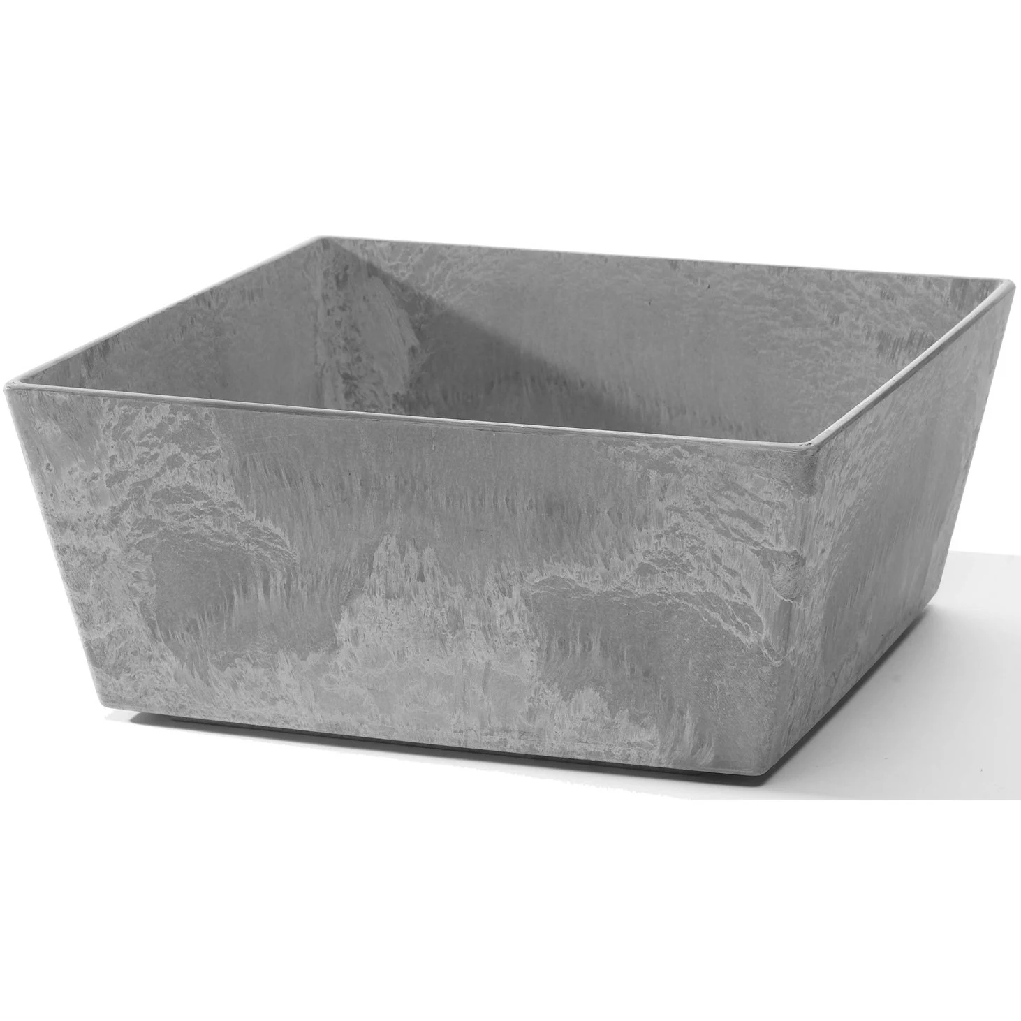 NOVELTY MANUFACTURING COM ArtStone Ella 10" Low Square Planter Grey — Single Unit