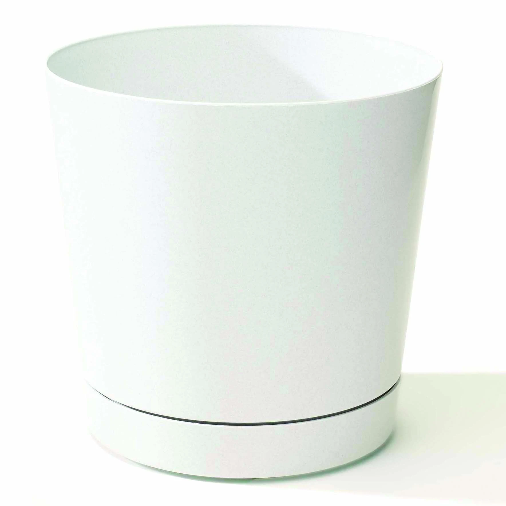 NOVELTY MANUFACTURING COM Majestic 12" Cylind Pot White Full Depth Glossy — Single Unit