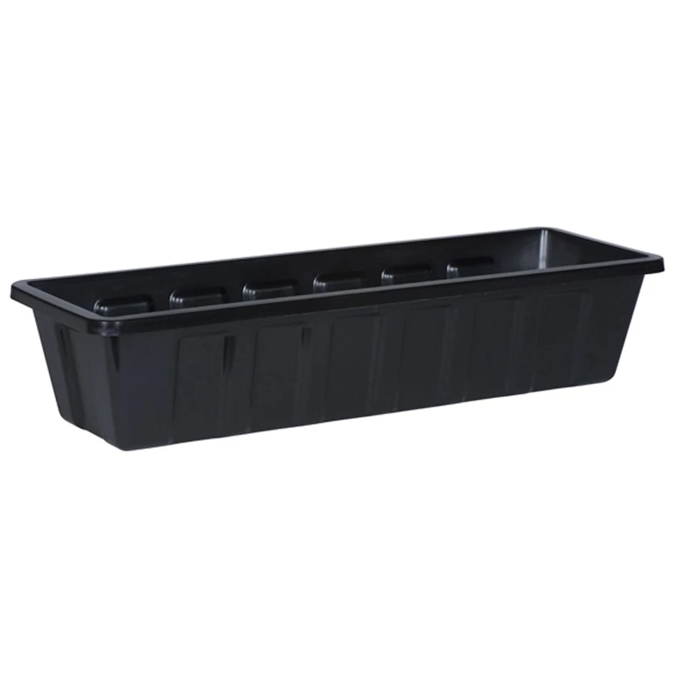 NOVELTY MANUFACTURING COM Novelty 24" Polypro Flower Box Planter Black — Single Unit