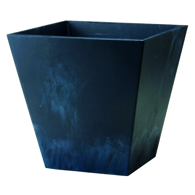 NOVELTY MANUFACTURING COM ArtStone Ella 8" Square Planter Black — Single Unit