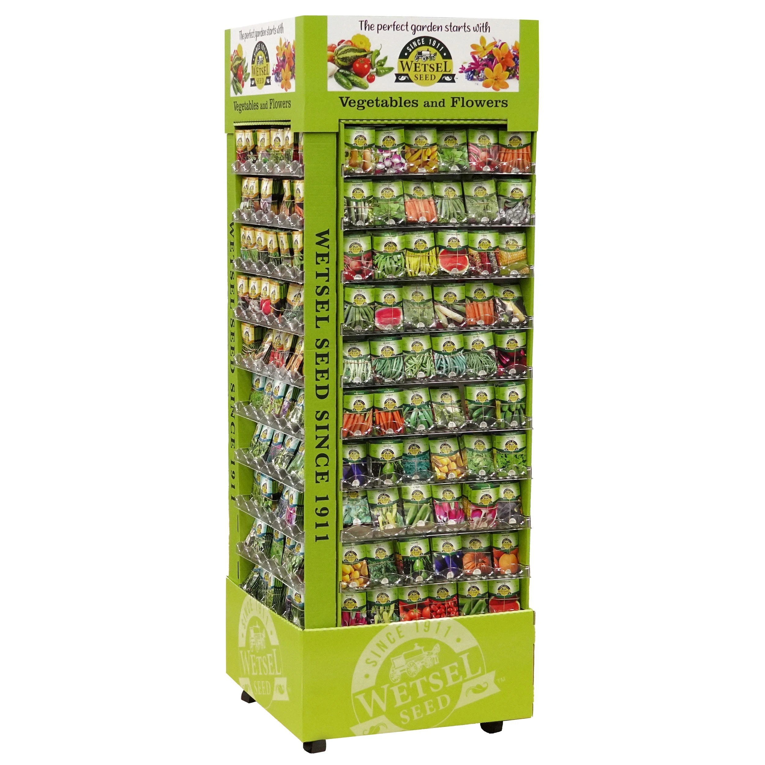 WETSELS PACKET SEEDS Wetsel 2400PKT Revolving 4 Panel Rack — Single Unit