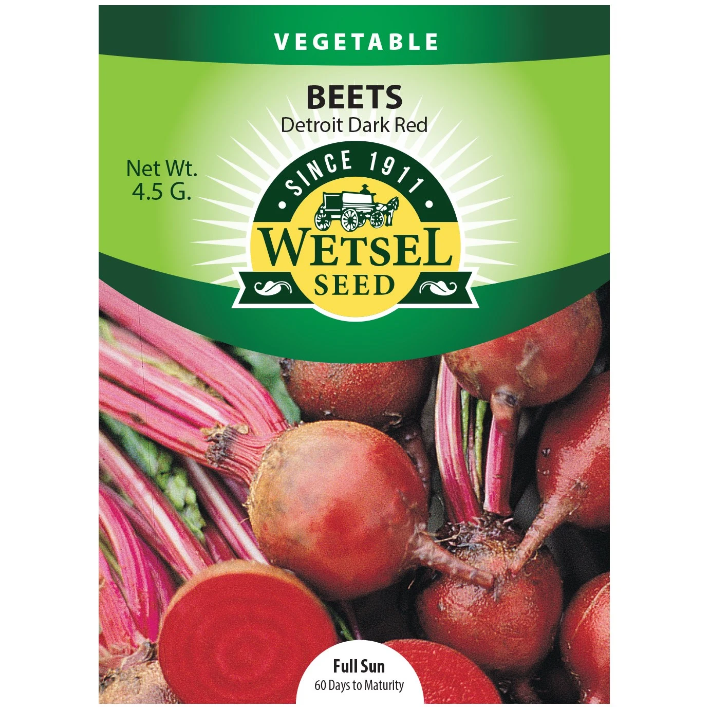WETSELS PACKET SEEDS Beets, Detroit Dark Red 4.5 Grams — Single Unit