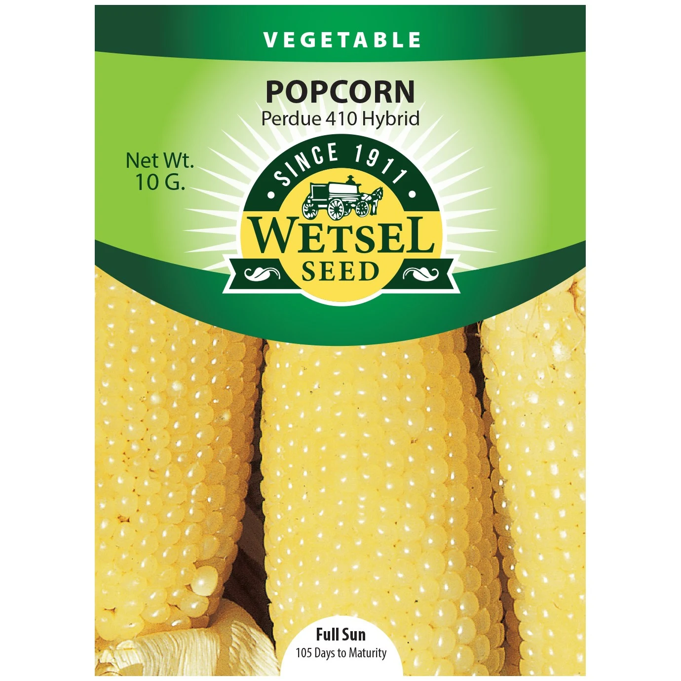 WETSELS PACKET SEEDS Popcorn, Perdue 410 Hybrid 10 Grams — Single Unit