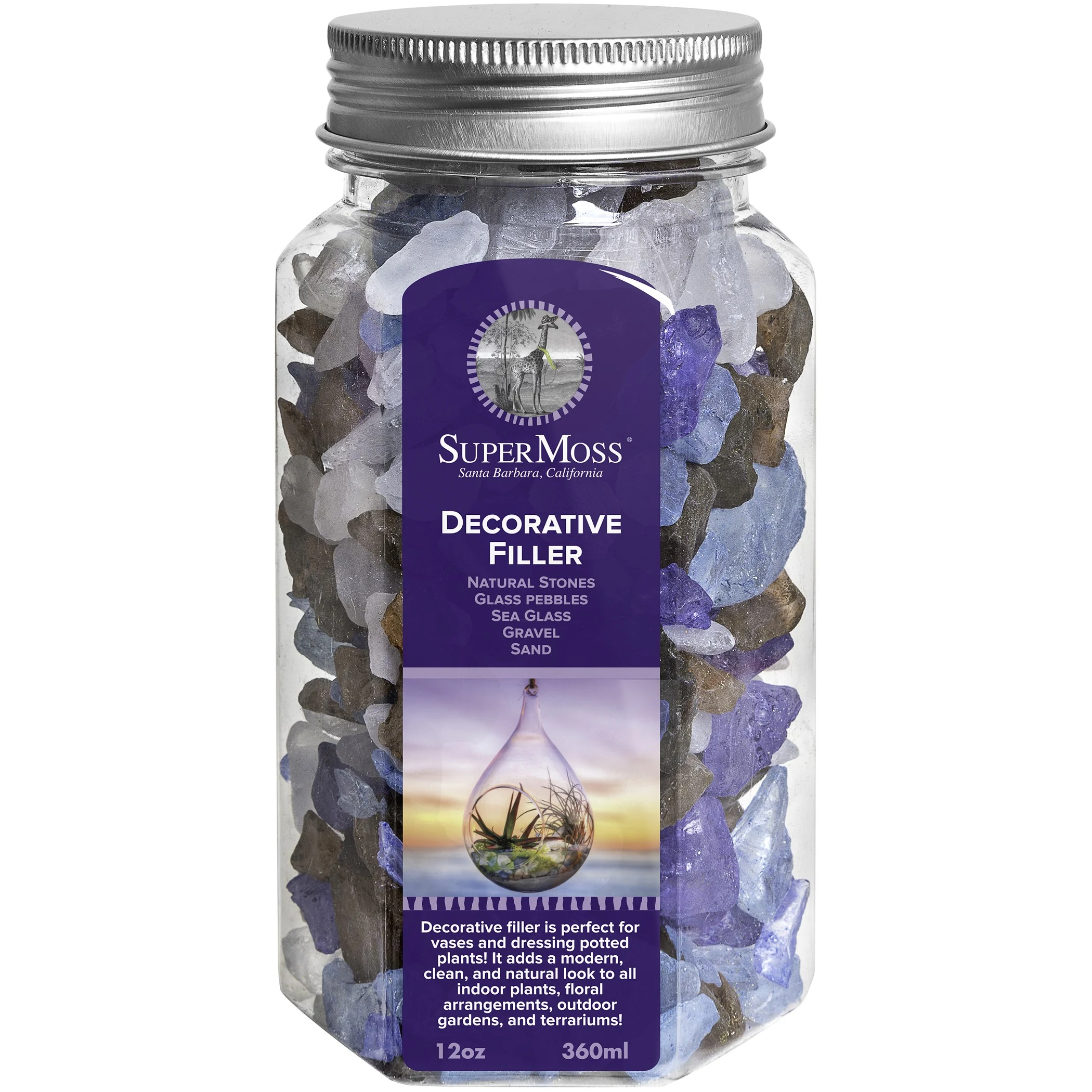 SUPER MOSS SuperMoss 12oz Jar Sea Glass Pacific Mix — Single Unit