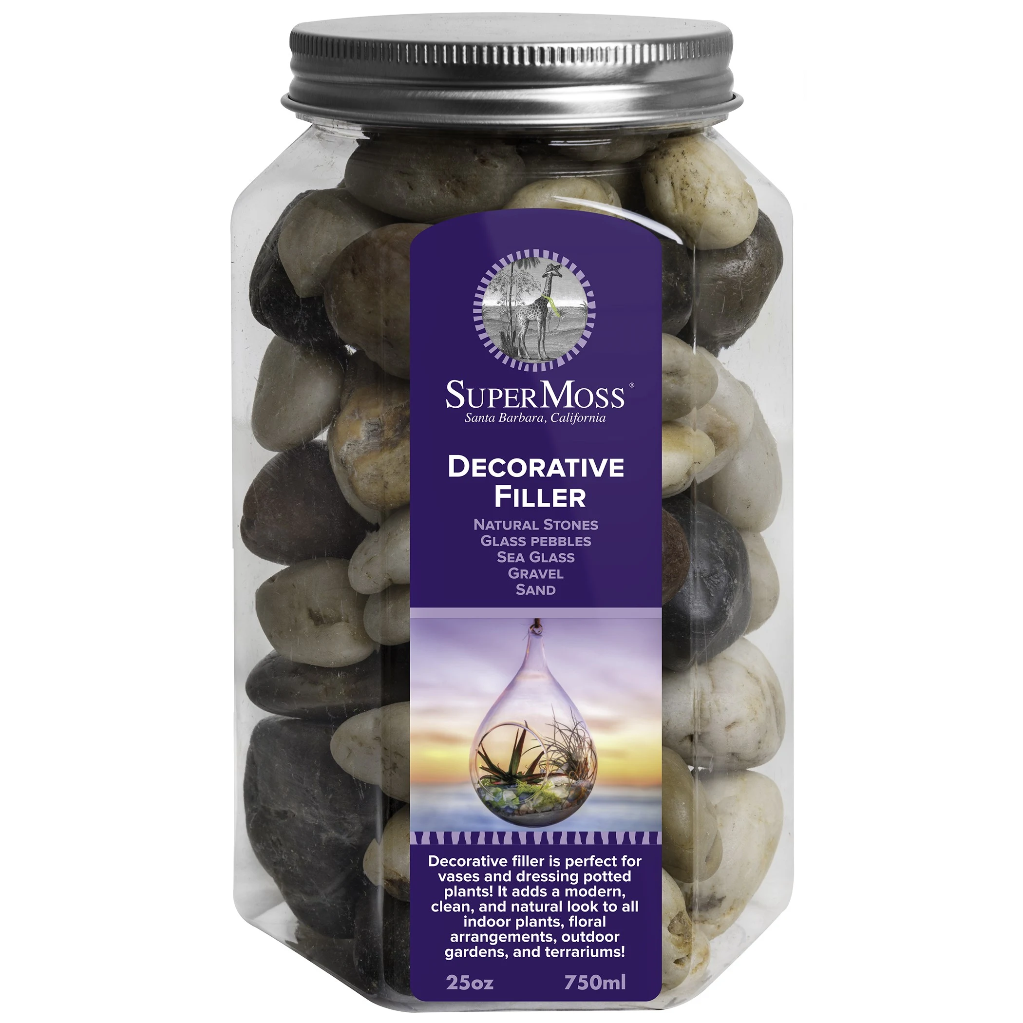 SUPER MOSS SuperMoss 22oz 1" Decorative Stones Mix — Single Unit