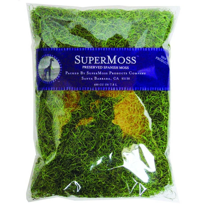 SUPER MOSS SuperMoss 8oz Spanish Moss Grass Green — Single Unit