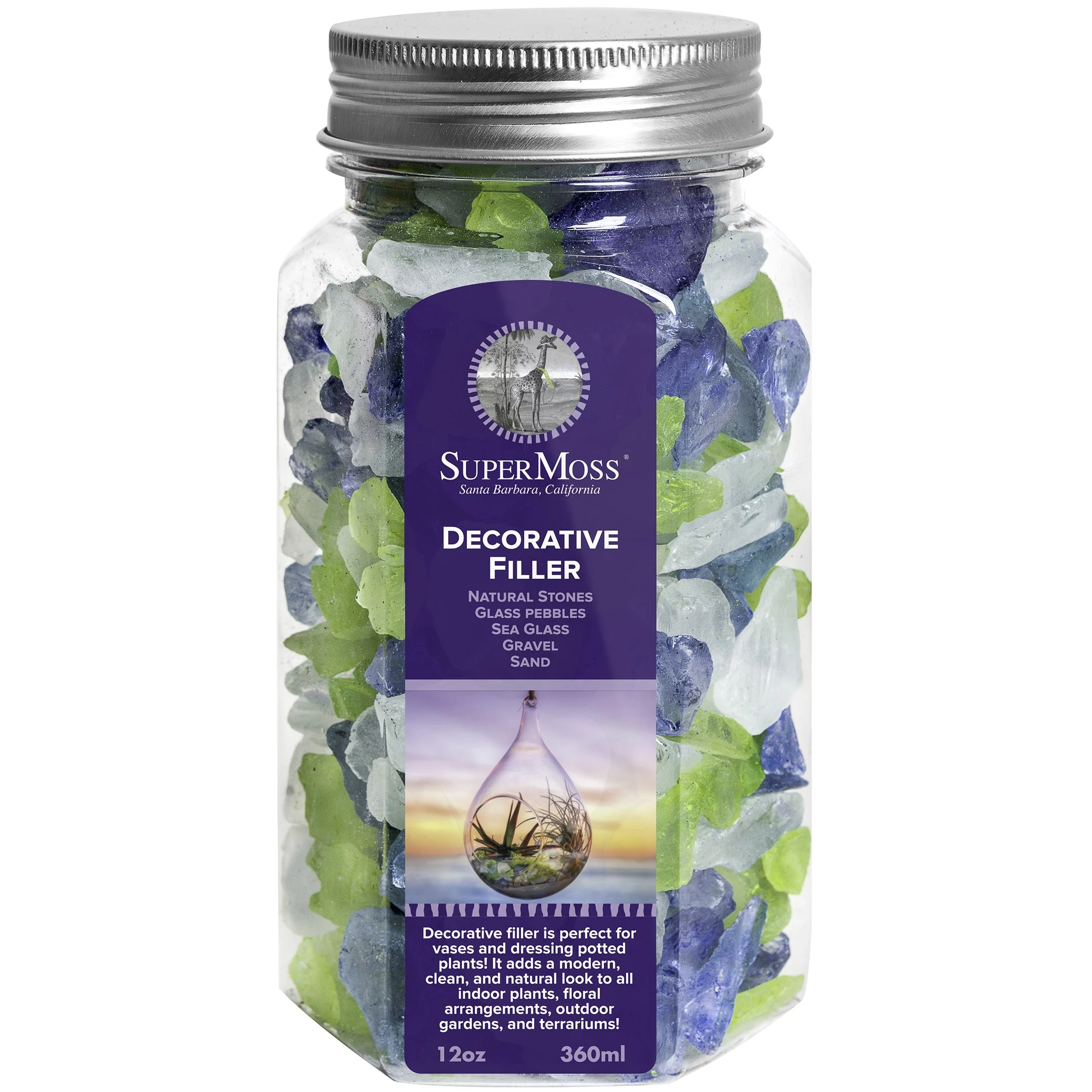 SUPER MOSS SuperMoss 12oz Jar Sea Glass Atlantic Mix — Single Unit