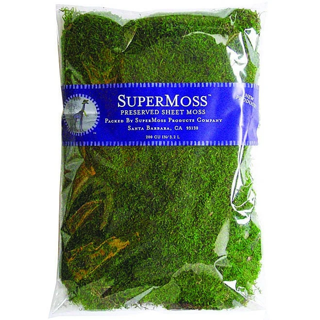 SUPER MOSS SuperMoss 8oz Sheet Moss Preserved Fresh Green — Single Unit