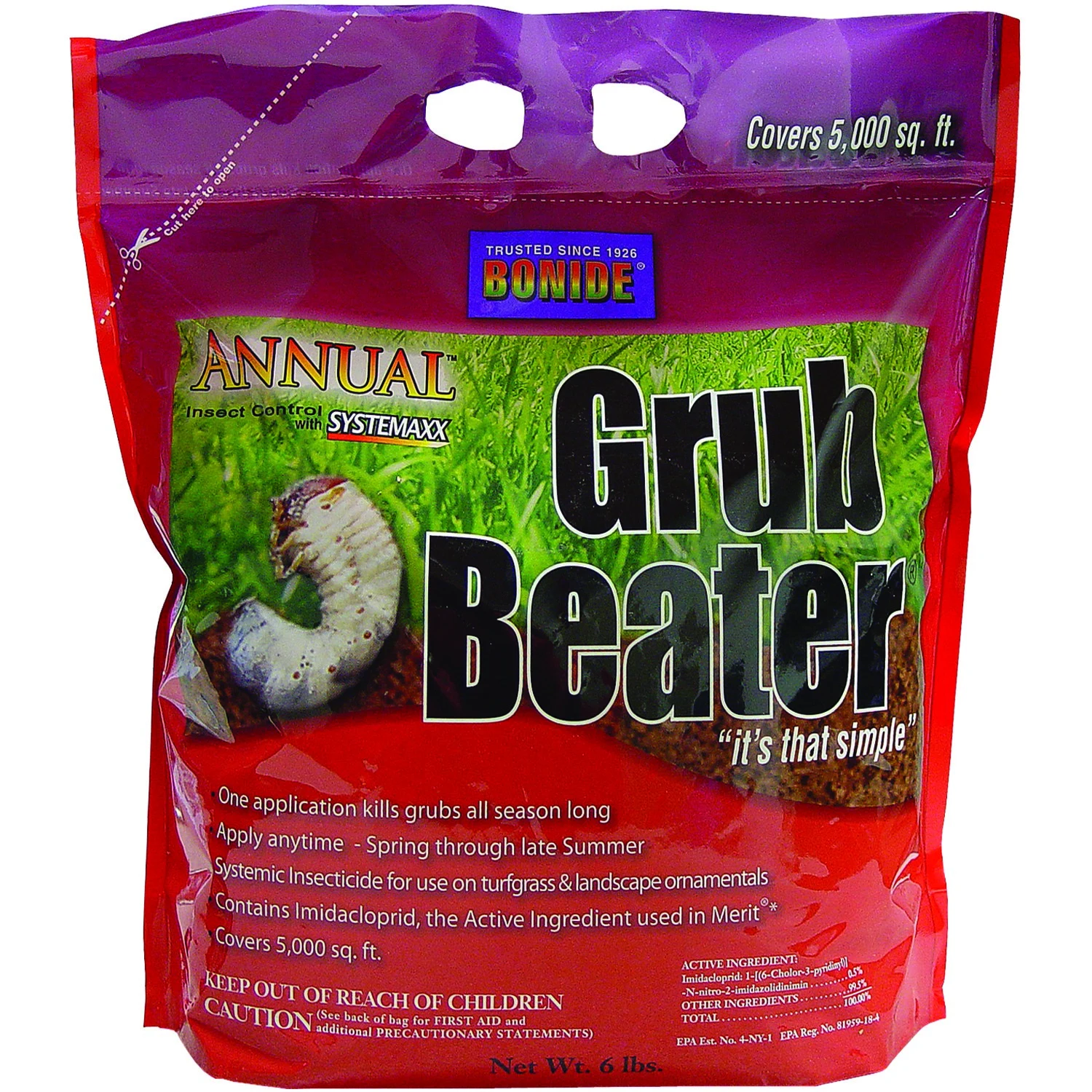Bonide 5m Annual Grub Beater Insect Control With Systemaxx — Single Unit
