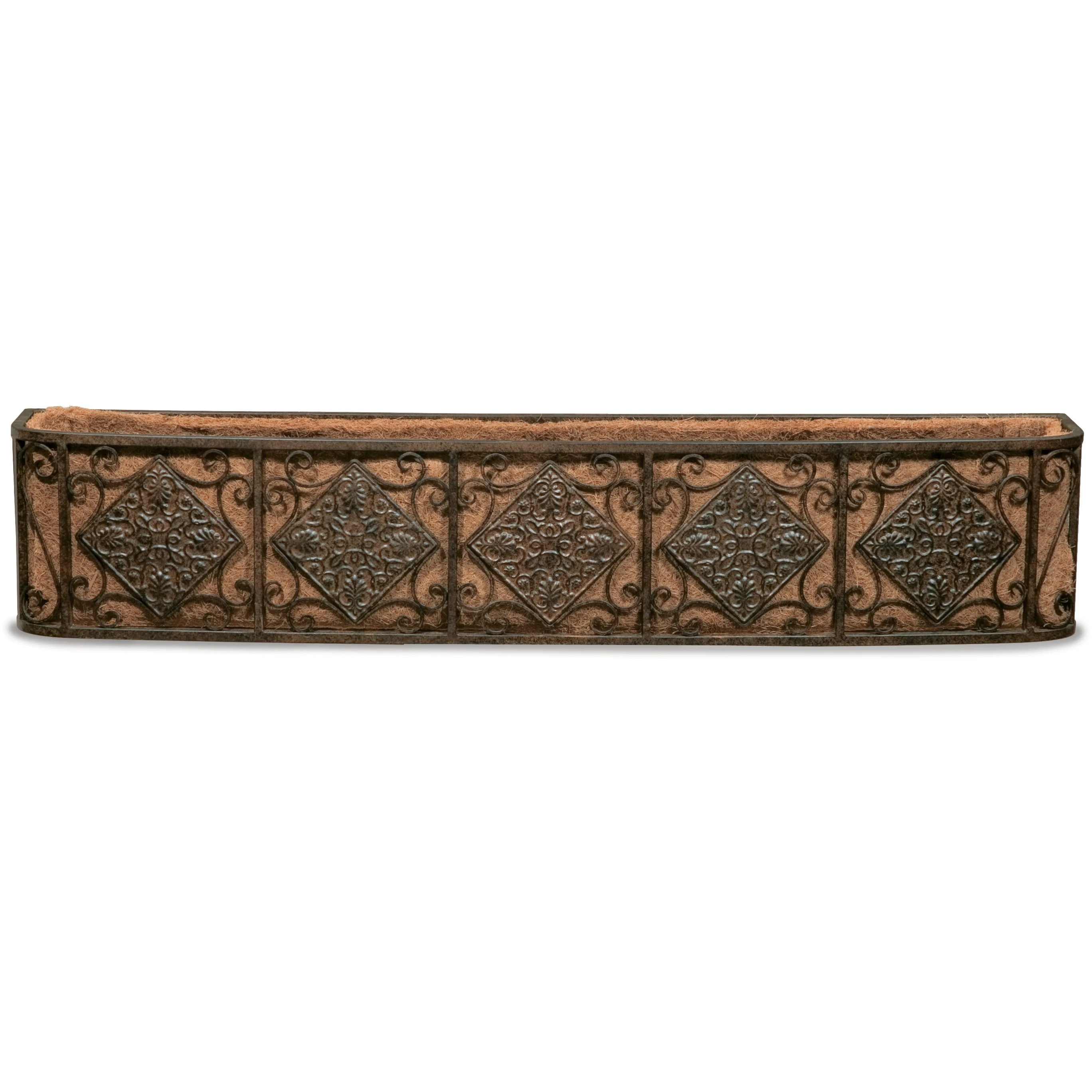 DEER PARK IRONWORKS Deer Park Large Diamond Window Box Deck Rail Planter — Single Unit