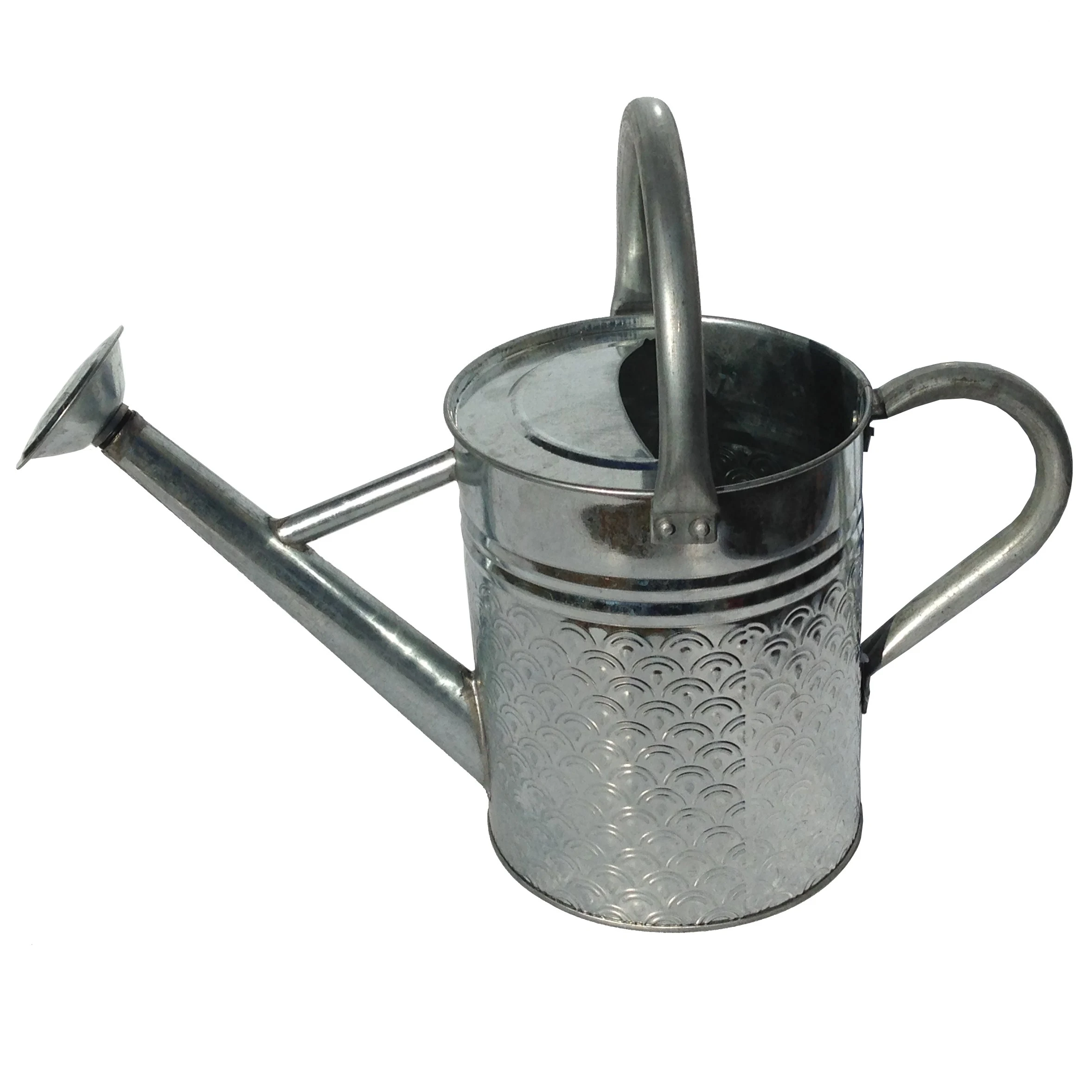 SUZHOU YIRAN SCI &TECH CO LTD Gardener Select 4L 1.06G Watering Can Galvanized Finish Textured Pattern — Single Unit