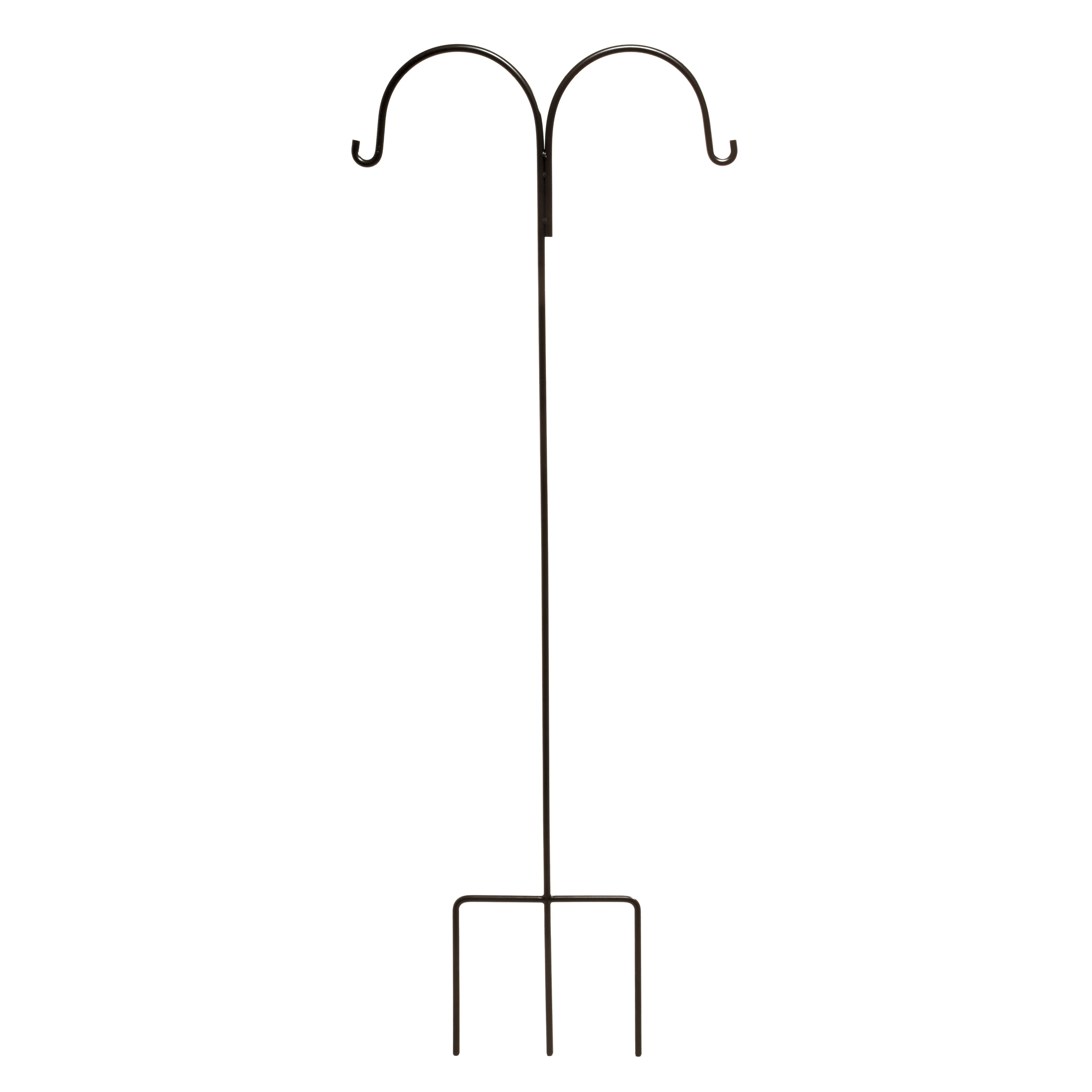 DEER PARK IRONWORKS Deer Park 72" Premium 5/8" Double Shepherd Plant Support Black — Single Unit