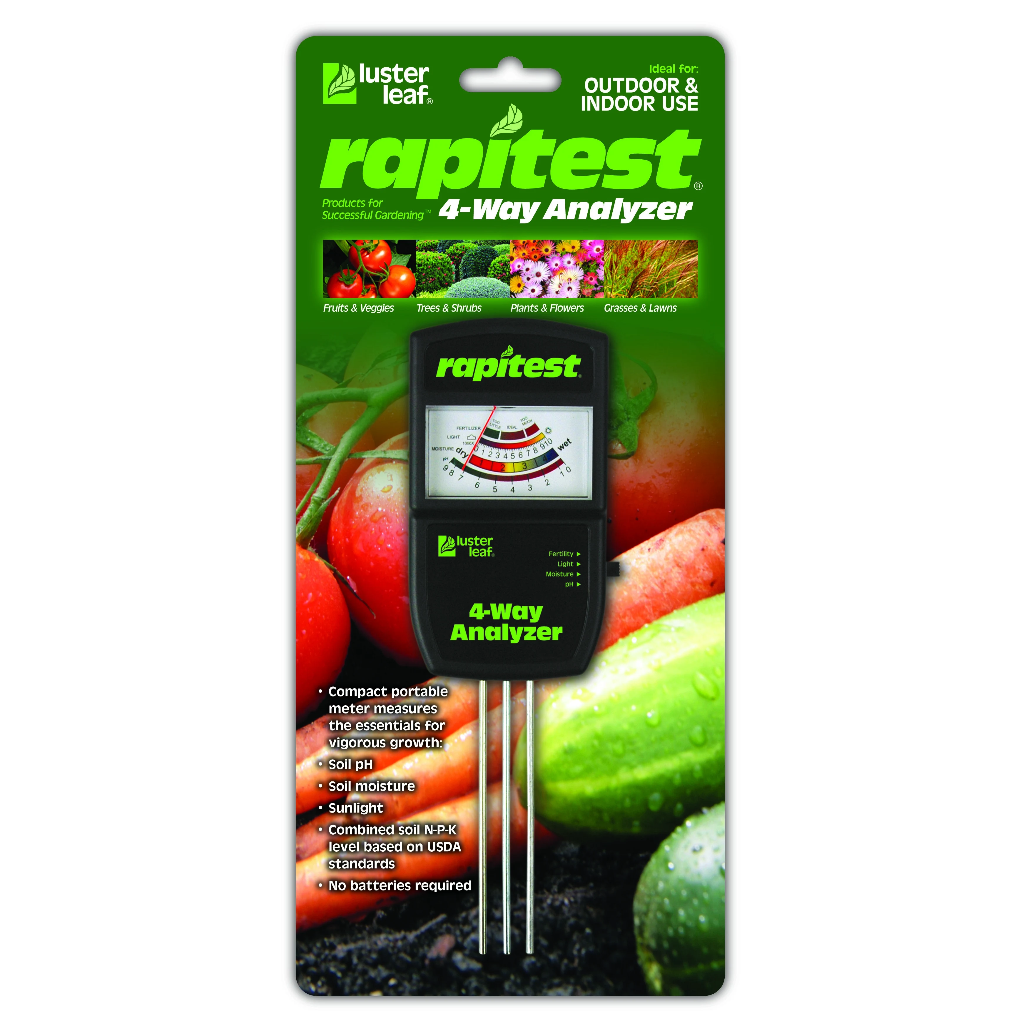 LUSTER LEAF PRODUCTS INC Luster Leaf Rapitest 4 Way Analyzer — Single Unit