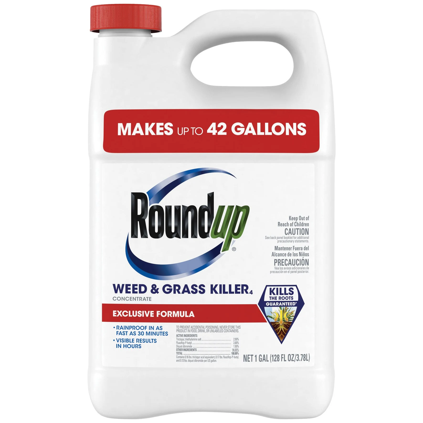 THE SCOTTS COMPANY Roundup 1gal Weed & Grass Killer Concentrate Plus — Single Unit