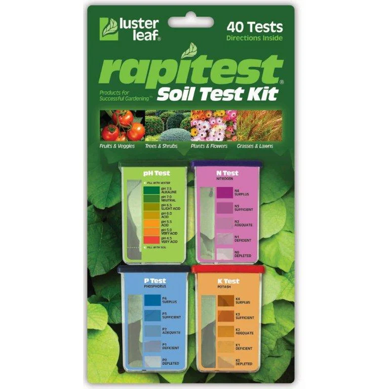 LUSTER LEAF PRODUCTS INC Luster Leaf Rapitest Soil Test Kit For pH N P K — Single Unit