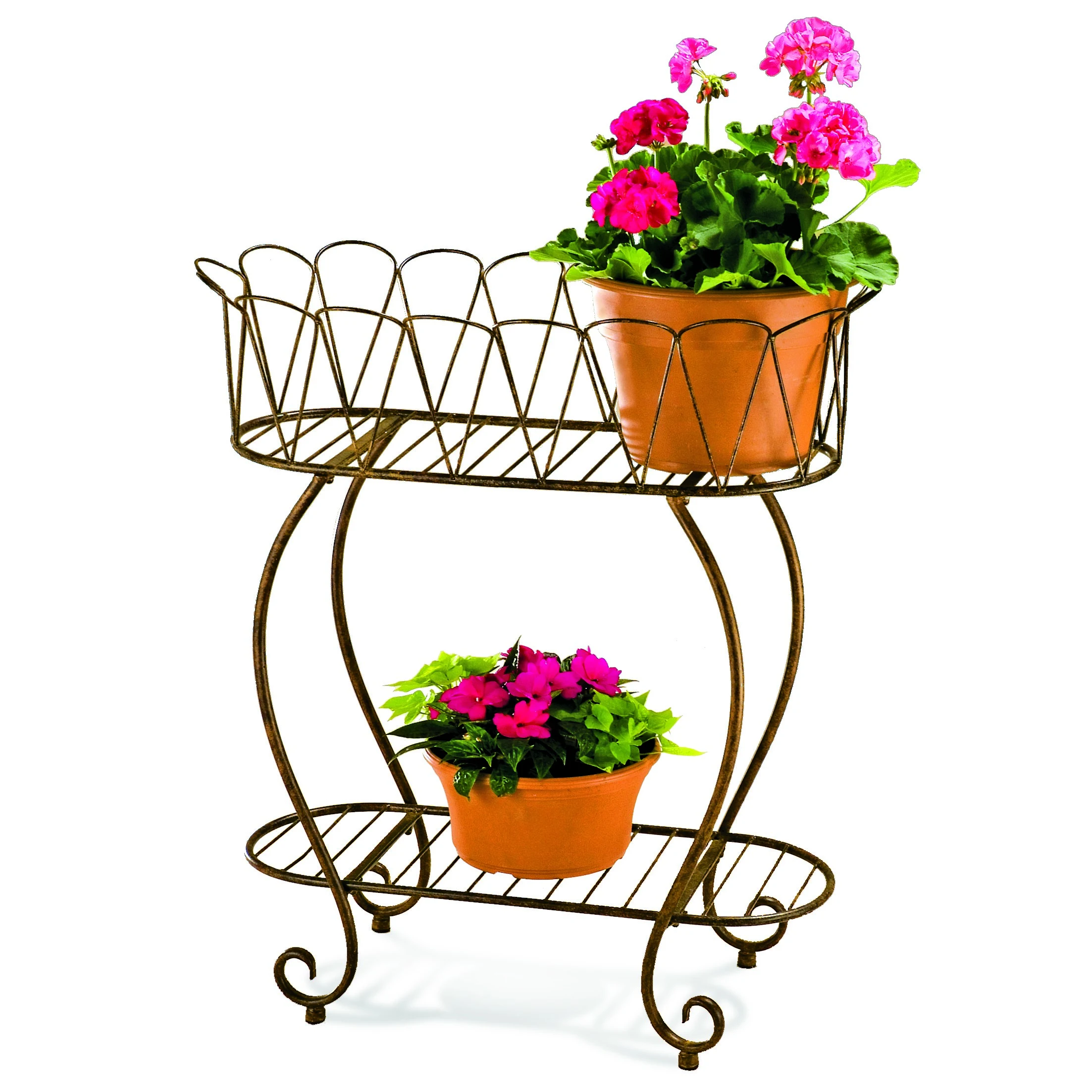 DEER PARK IRONWORKS Deer Park Medium Oval Wave Planter Indoor Outdoor — Single Unit