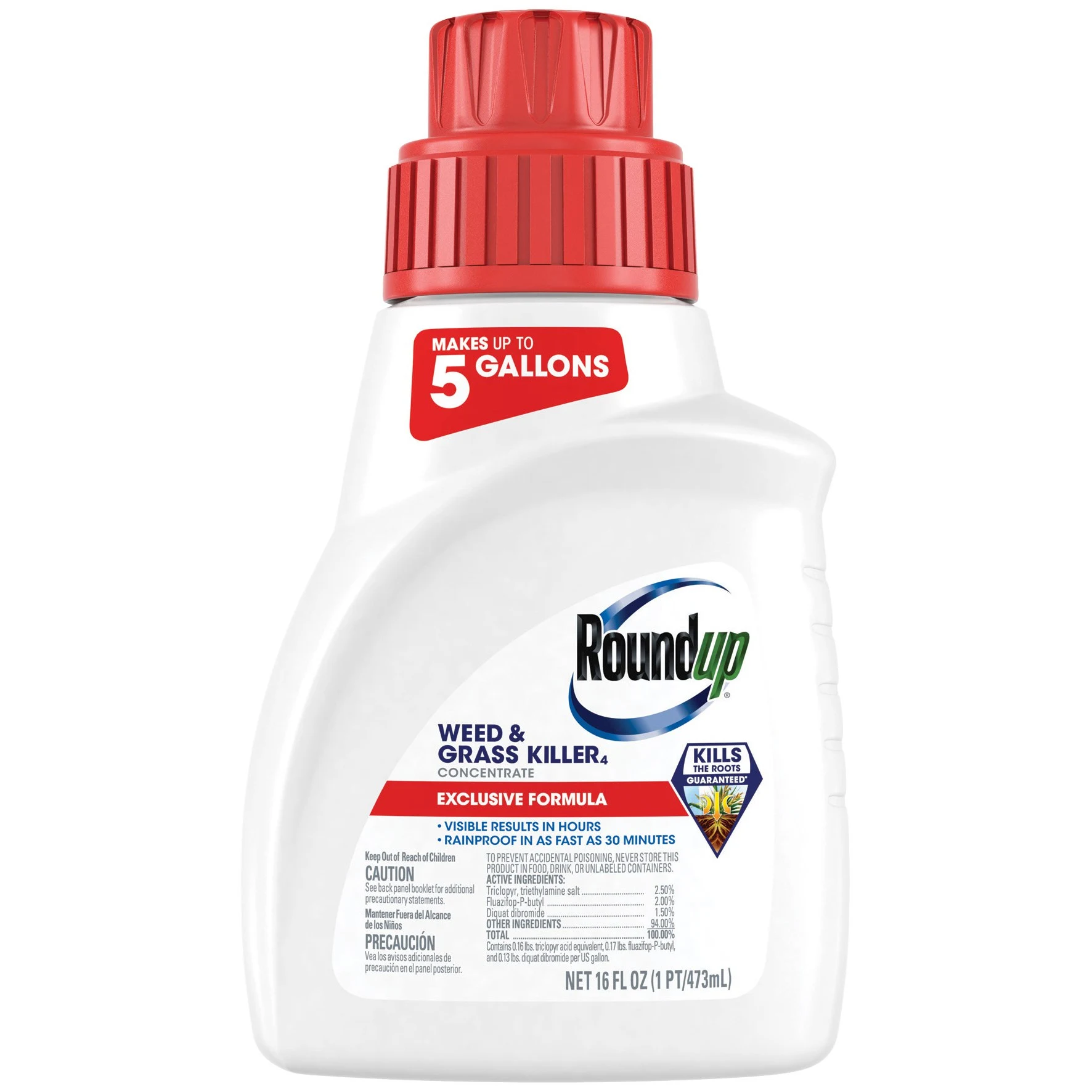 THE SCOTTS COMPANY Roundup 16oz Weed & Grass Killer Concentrate Plus — Single Unit