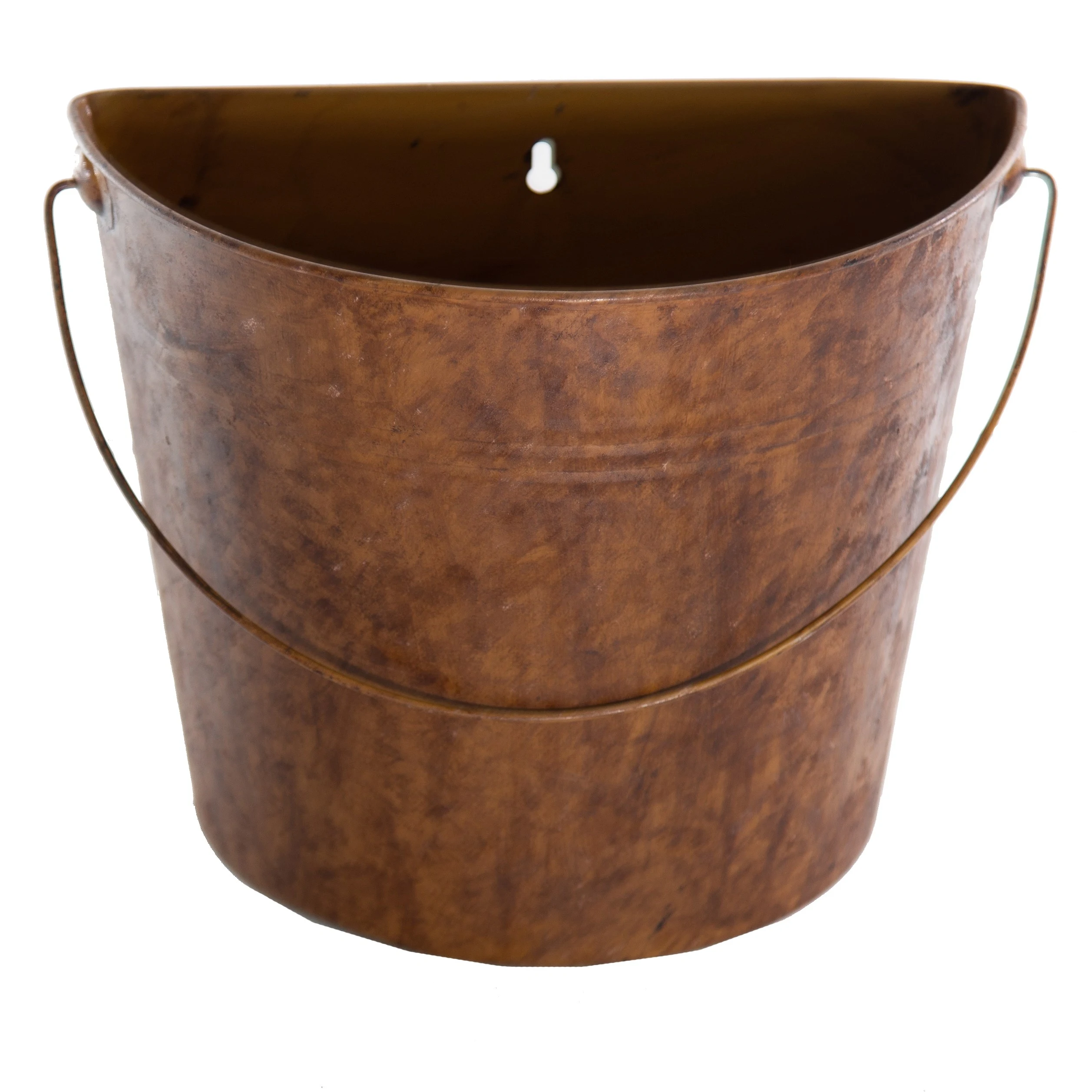 SUZHOU YIRAN SCI &TECH CO LTD Gardener Select 10.2" Half Round Wall Bucket Rusty 10.2"x5.1"x8.7" — Single Unit